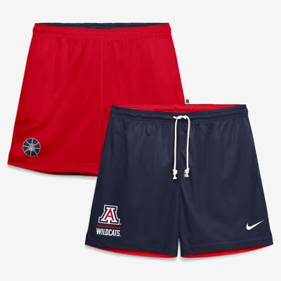  Arizona Wildcats Nike Courtside Reversible Dri-FIT Shorts - Navy/Red