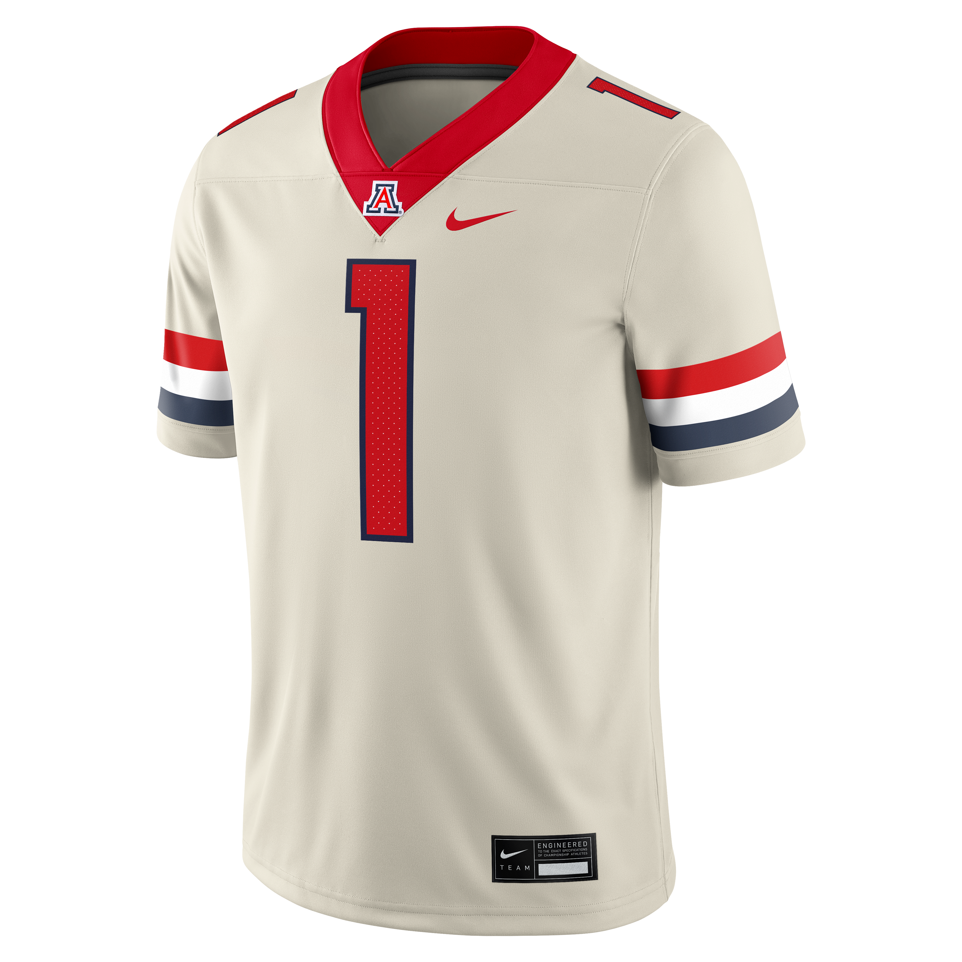 Maillot de football américain domicile Nike n°1 bleu marine des Arizona Wildcats pour homme