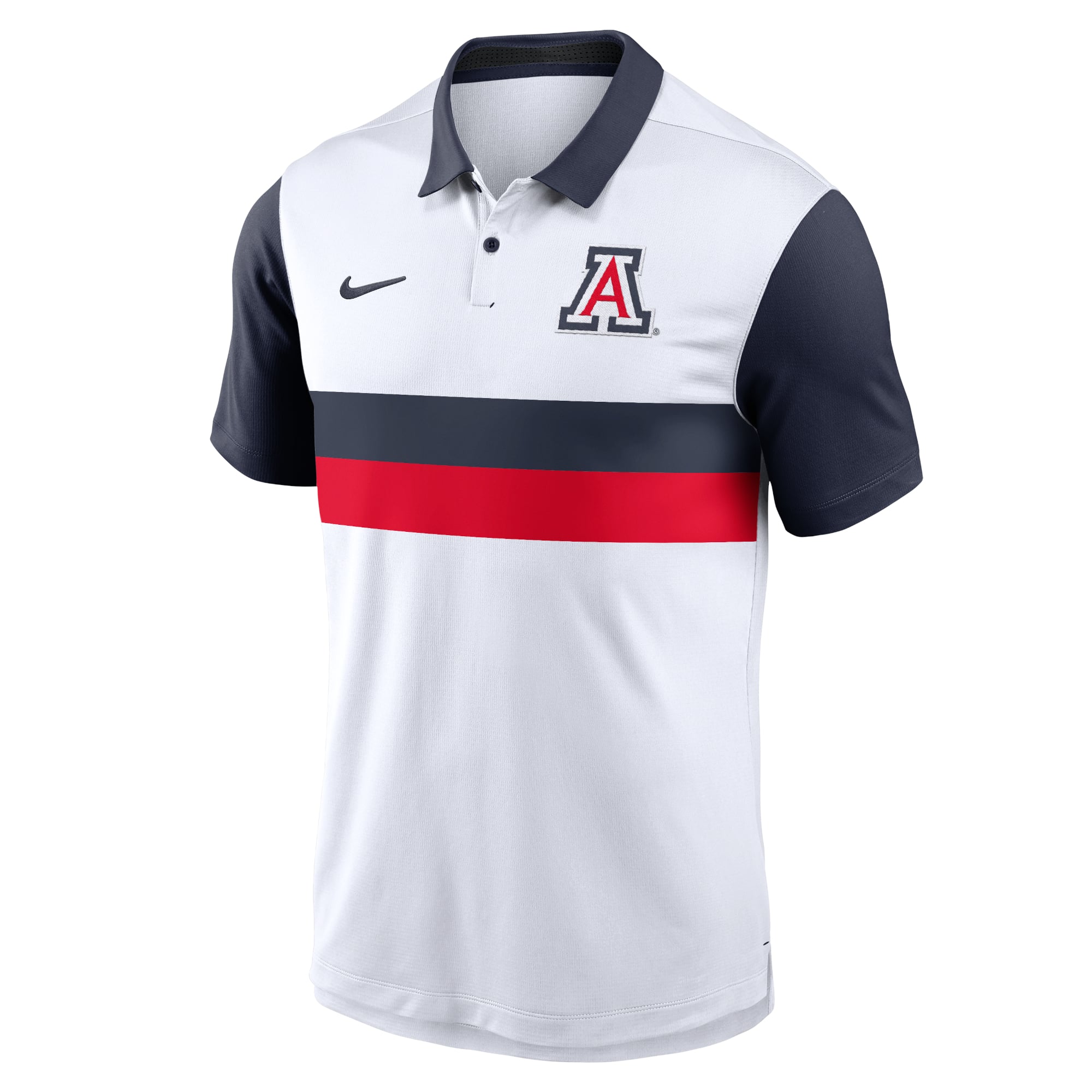 Men's Nike White/Navy Arizona Wildcats Primetime Campus Pattern Vapor Dri-FIT Polo