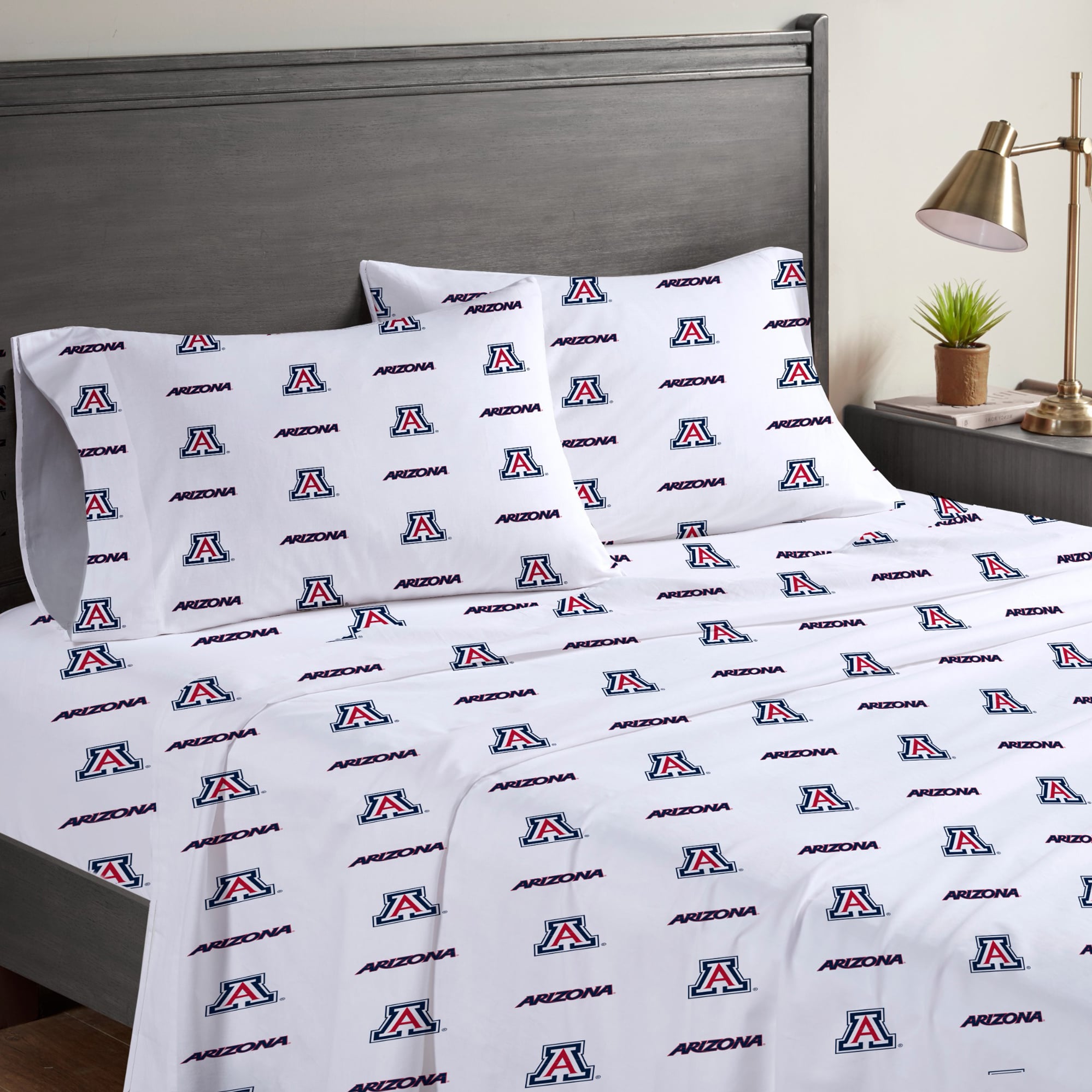 Ensemble de draps quatre pièces Pegasus Arizona Wildcats pour lit queen