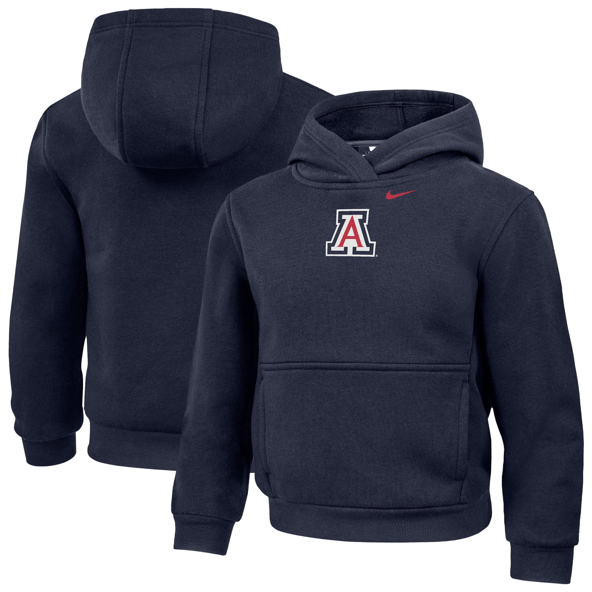 Sweat à capuche Nike bleu marine Arizona Wildcats Core pour enfants d'âge préscolaire