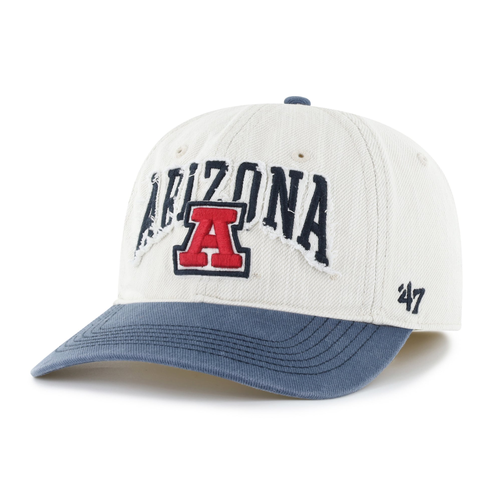 Casquette unisexe '47 Cream Arizona Wildcats Well Worn Clean Up Stretch Fit
