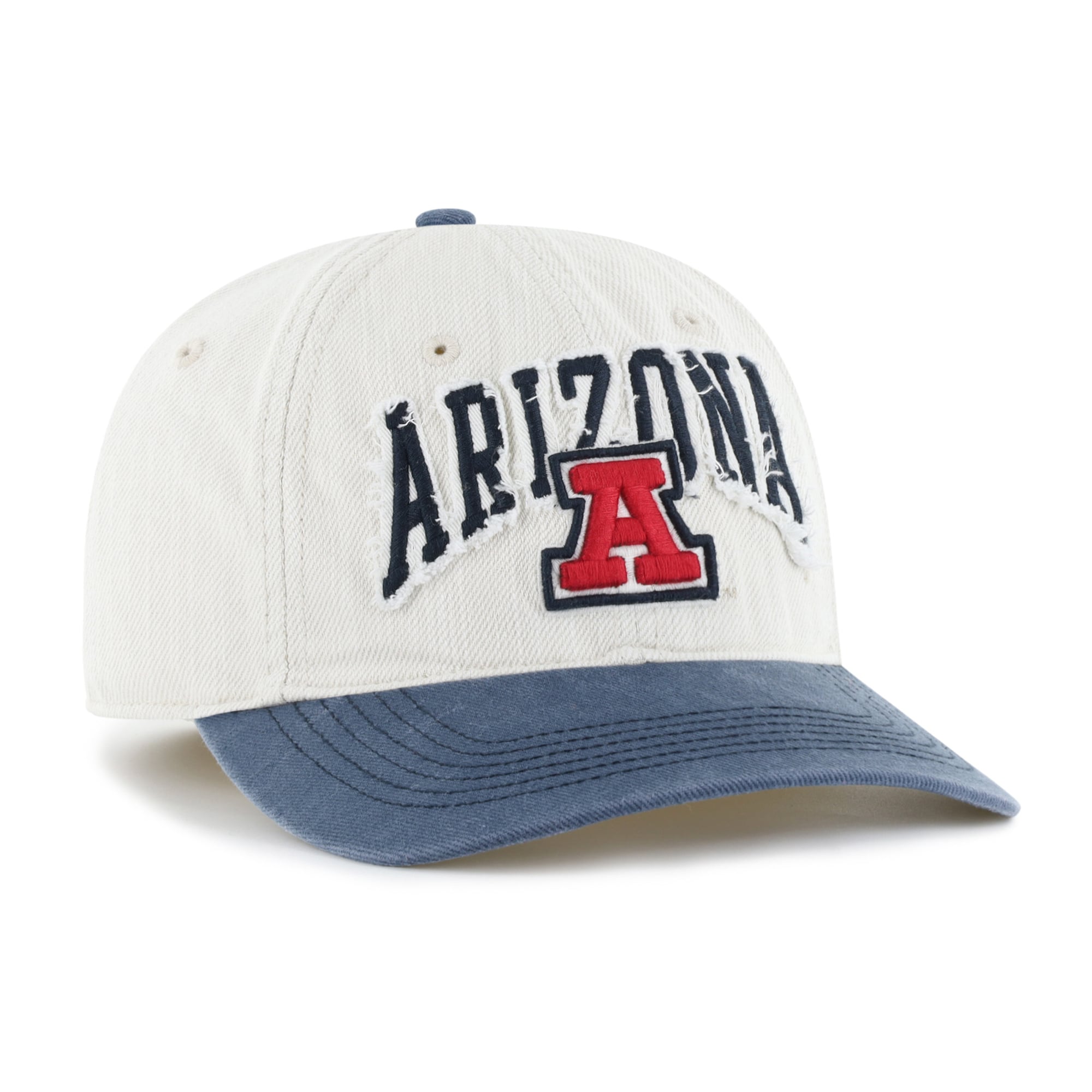 Casquette unisexe '47 Cream Arizona Wildcats Well Worn Clean Up Stretch Fit