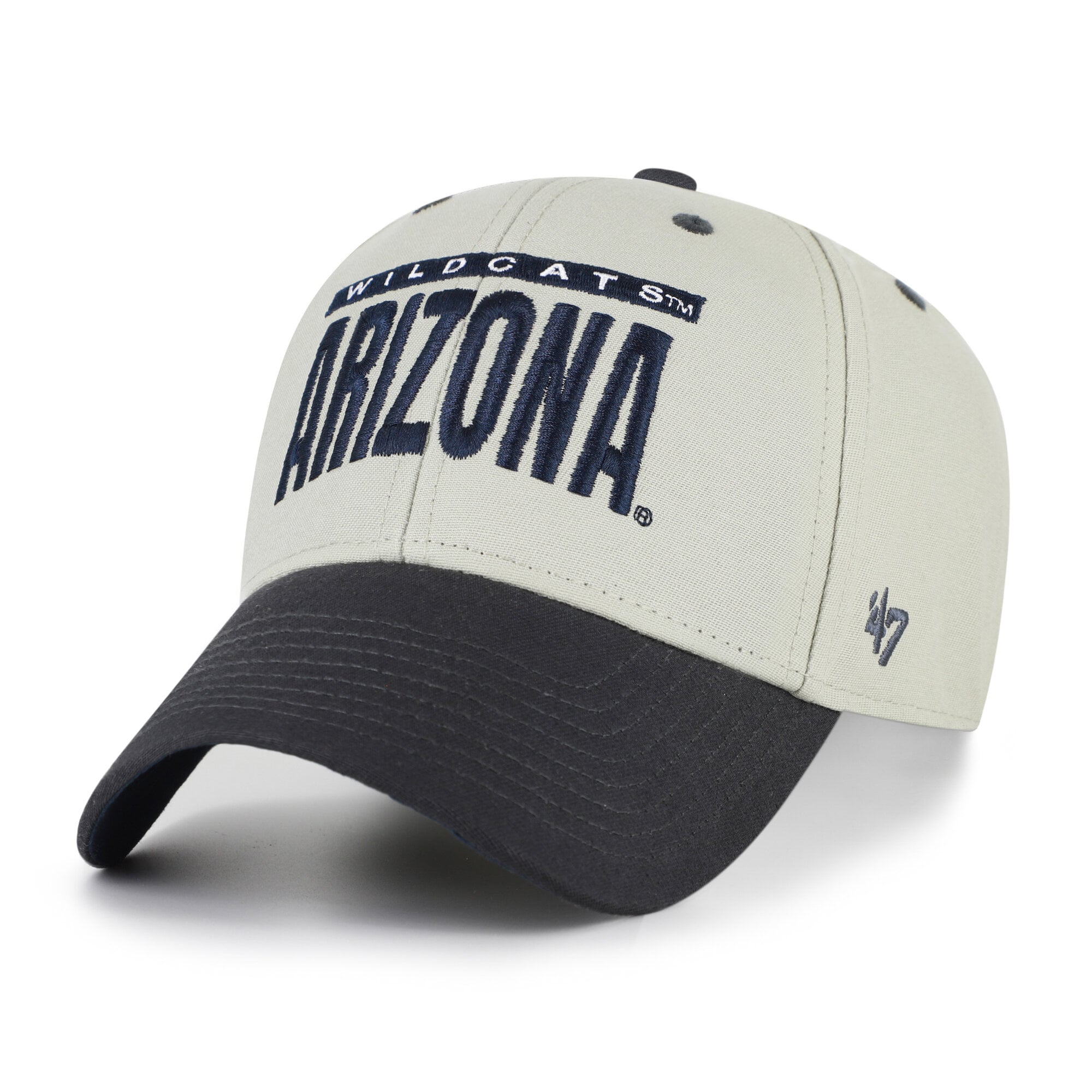 Casquette unisexe ajustable Arizona Wildcats '47 grise/noire, inscription demi-bloc MVP