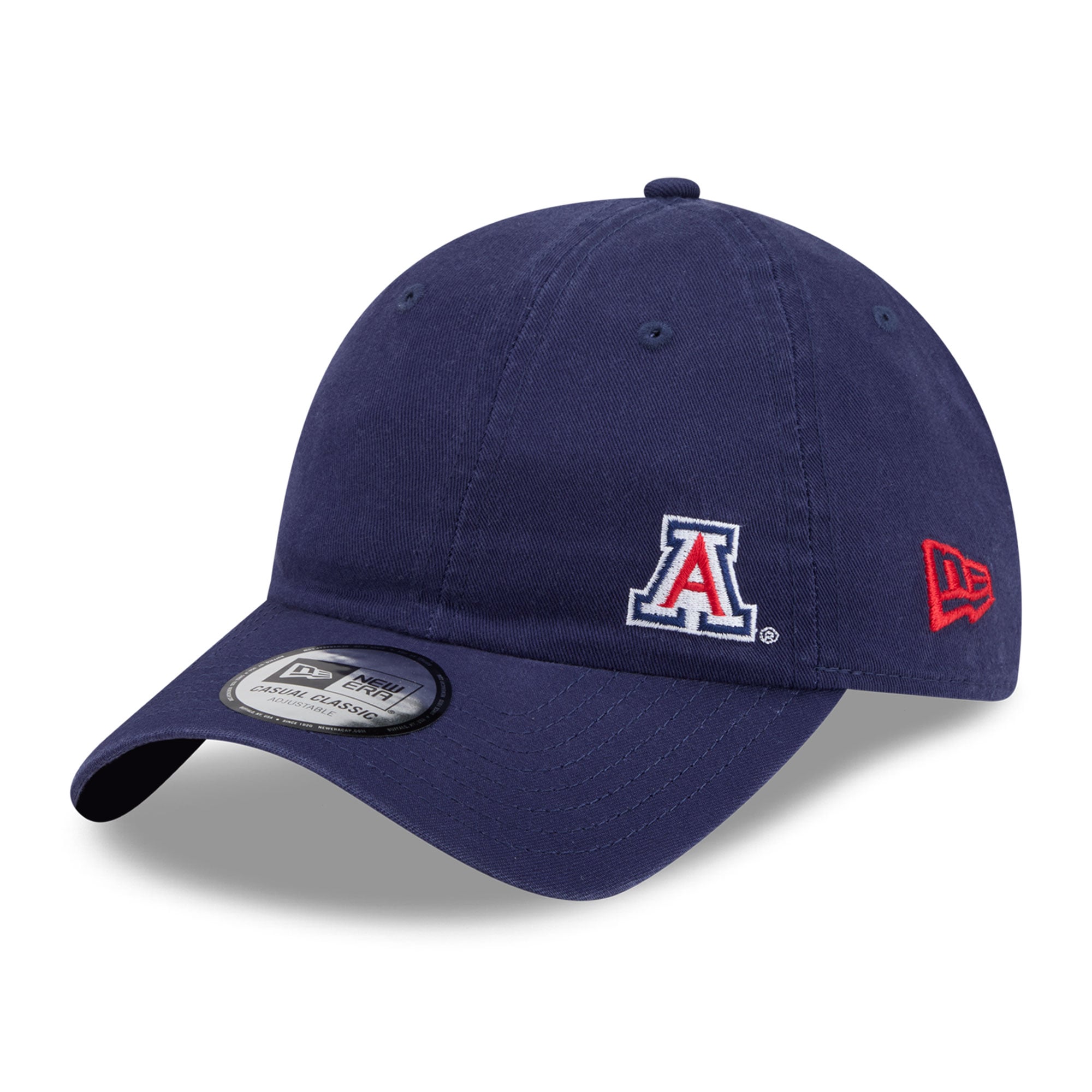 Casquette unisexe New Era bleu marine Arizona Wildcats Offset classique décontractée et ajustable