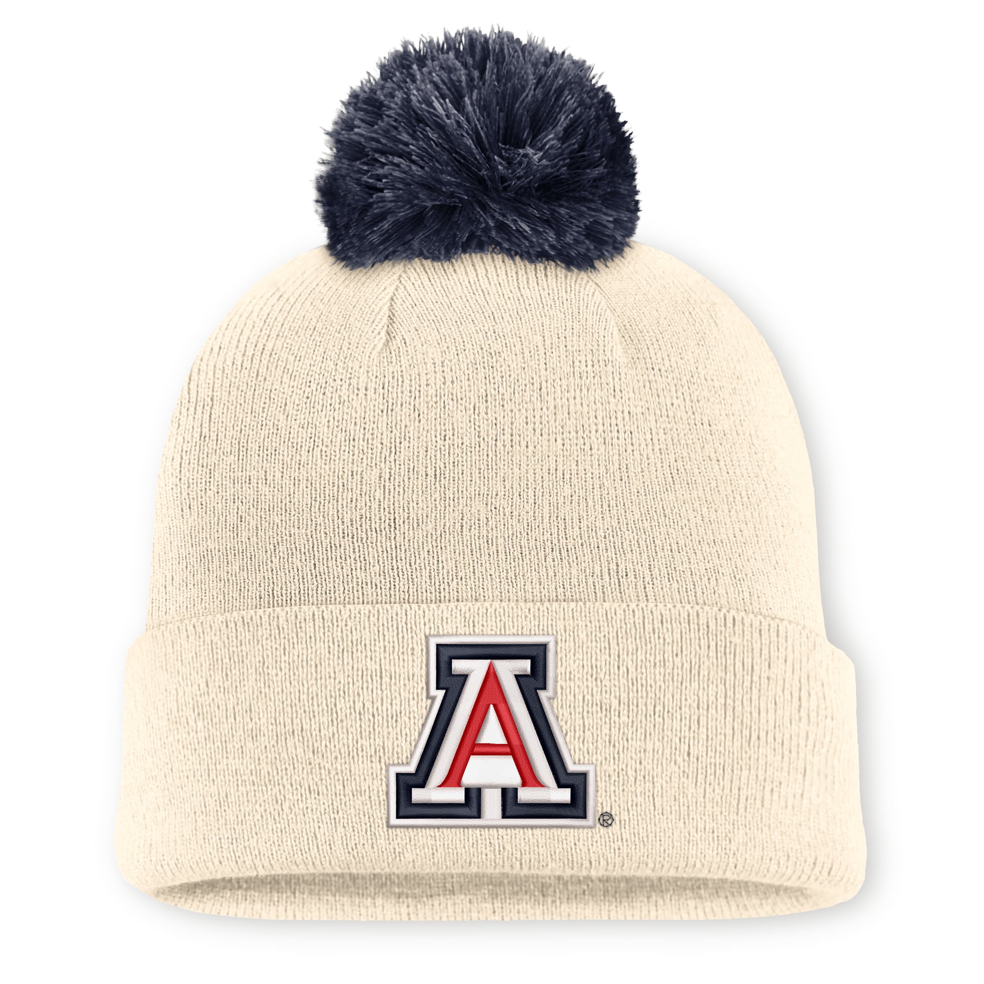 Bonnet unisexe Nike Natural Arizona Wildcats Campus Prep Script à revers et pompon