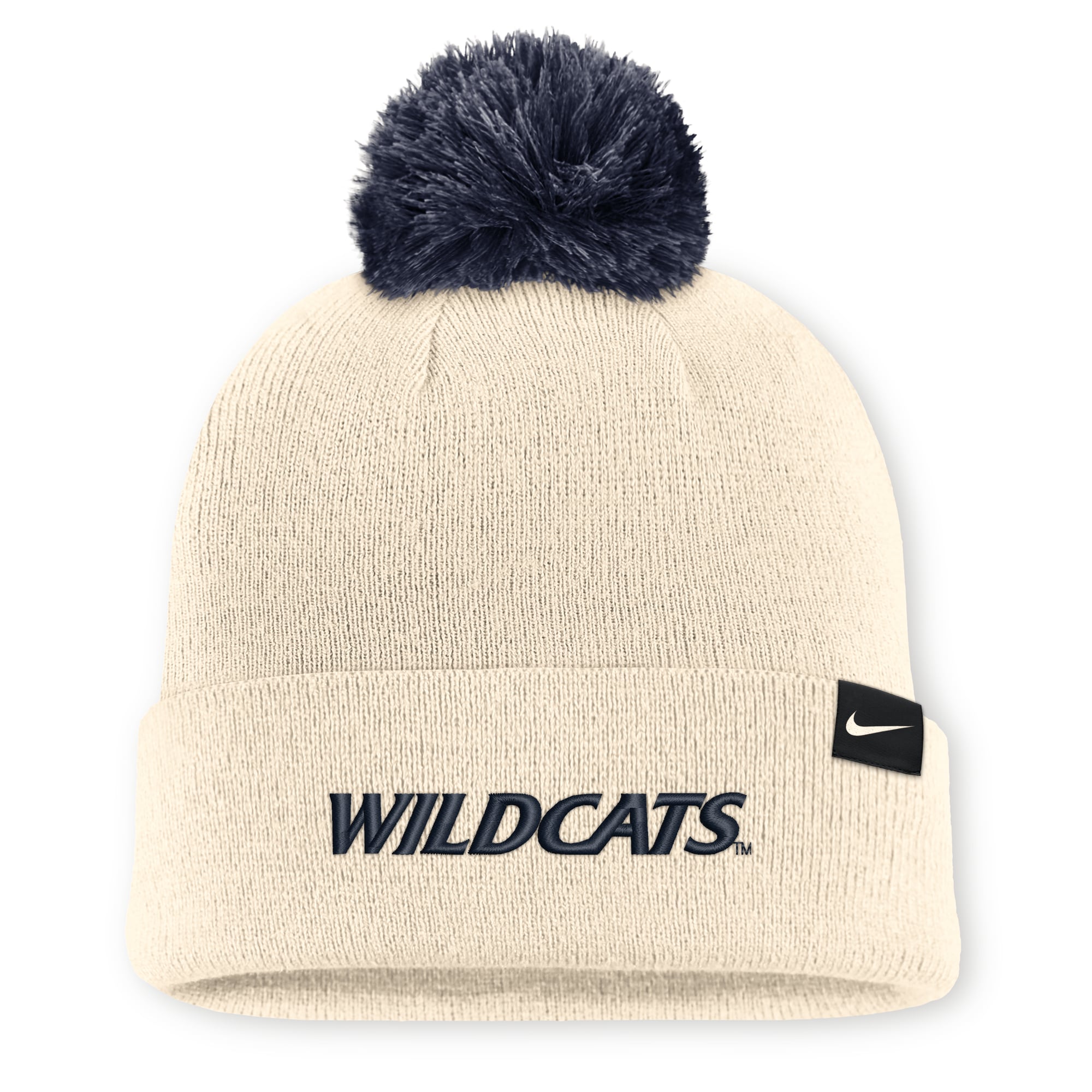 Bonnet unisexe Nike Natural Arizona Wildcats Campus Prep Script à revers et pompon