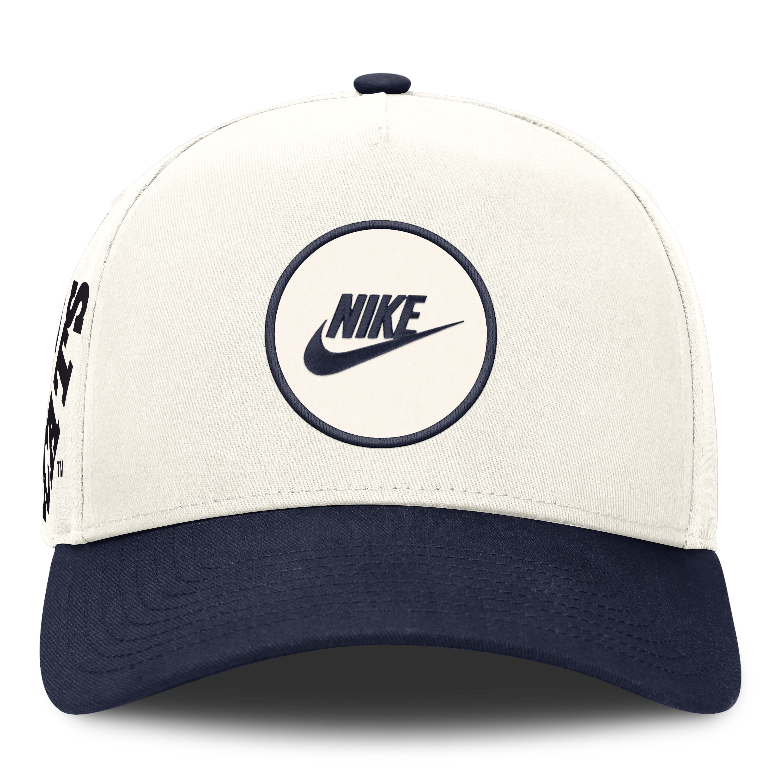 Casquette unisexe Nike blanche/marine Arizona Wildcats Rise avec logo latéral et technologie Dri-FIT ajustable