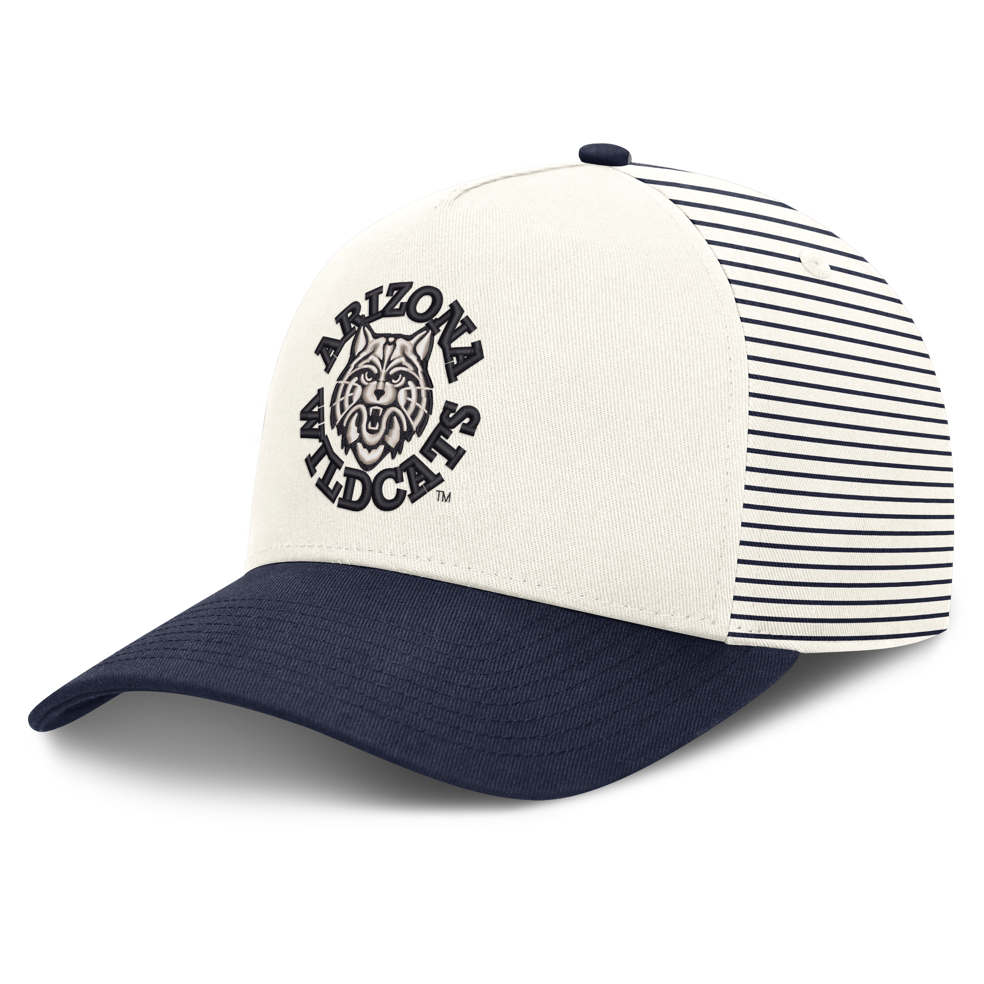 Casquette unisexe Nike Vault rayée blanche/marine Arizona Wildcats, taille A ajustable