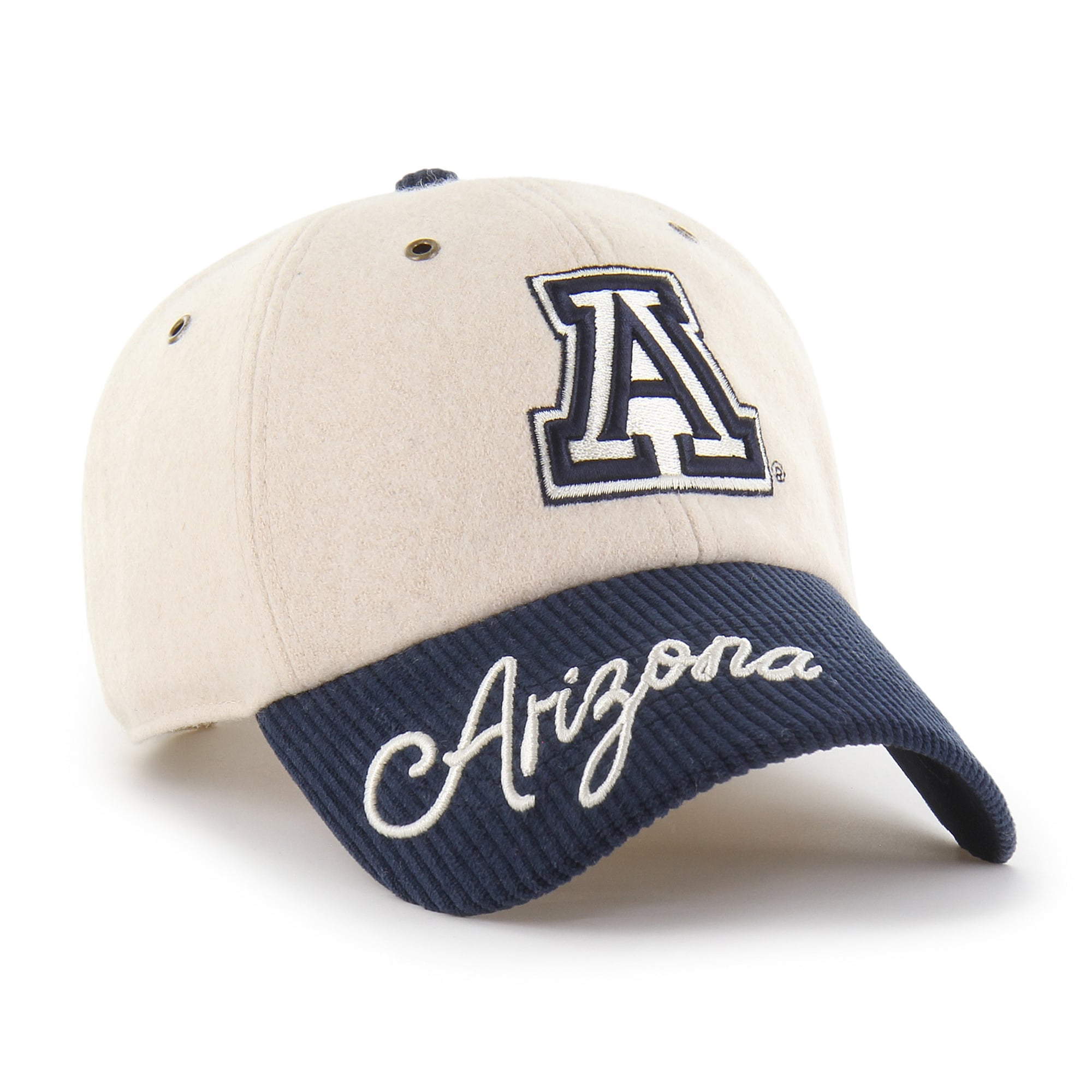Women's '47 Cream/Navy Arizona Wildcats Rope Script Clean Up Adjustable Hat