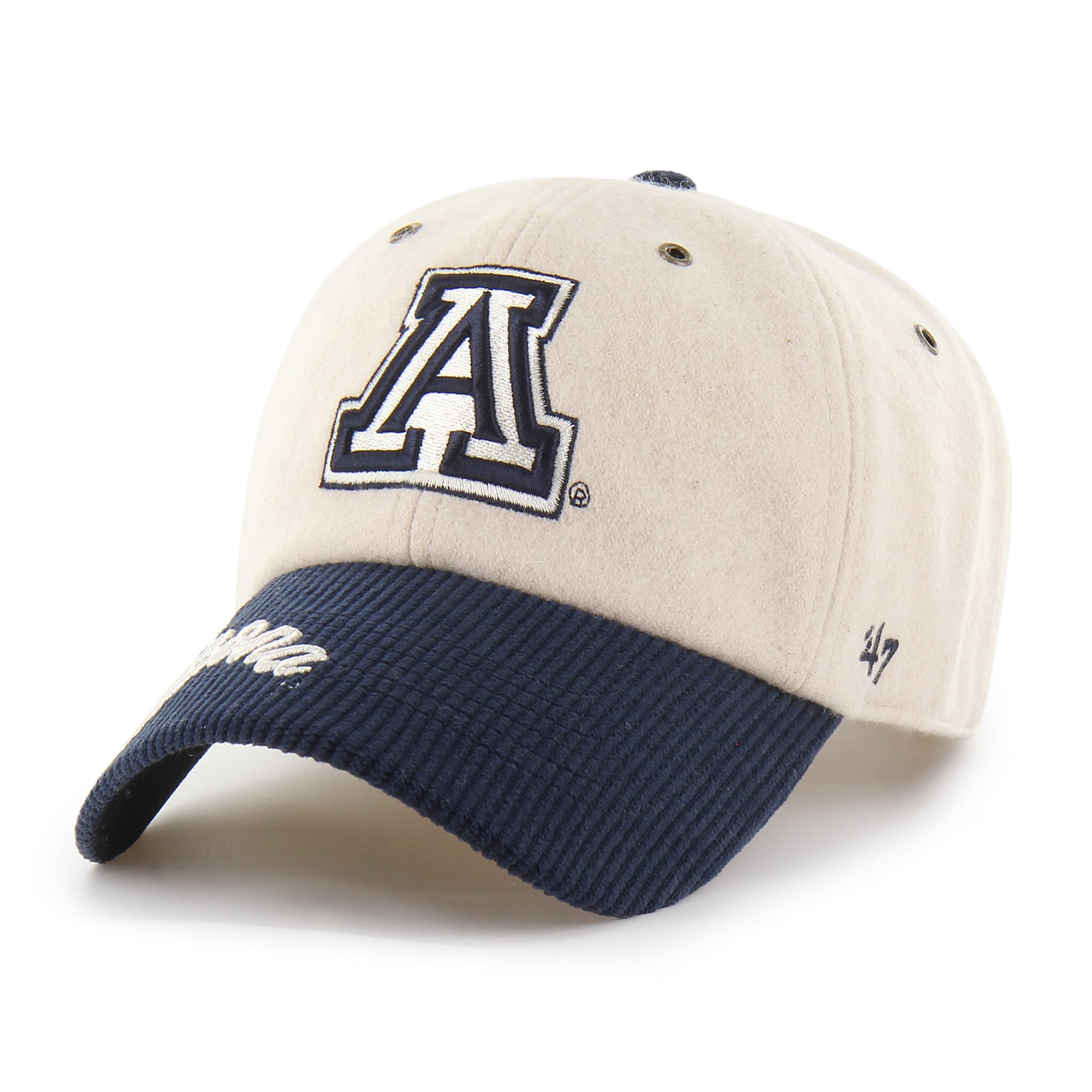 Women's '47 Cream/Navy Arizona Wildcats Rope Script Clean Up Adjustable Hat