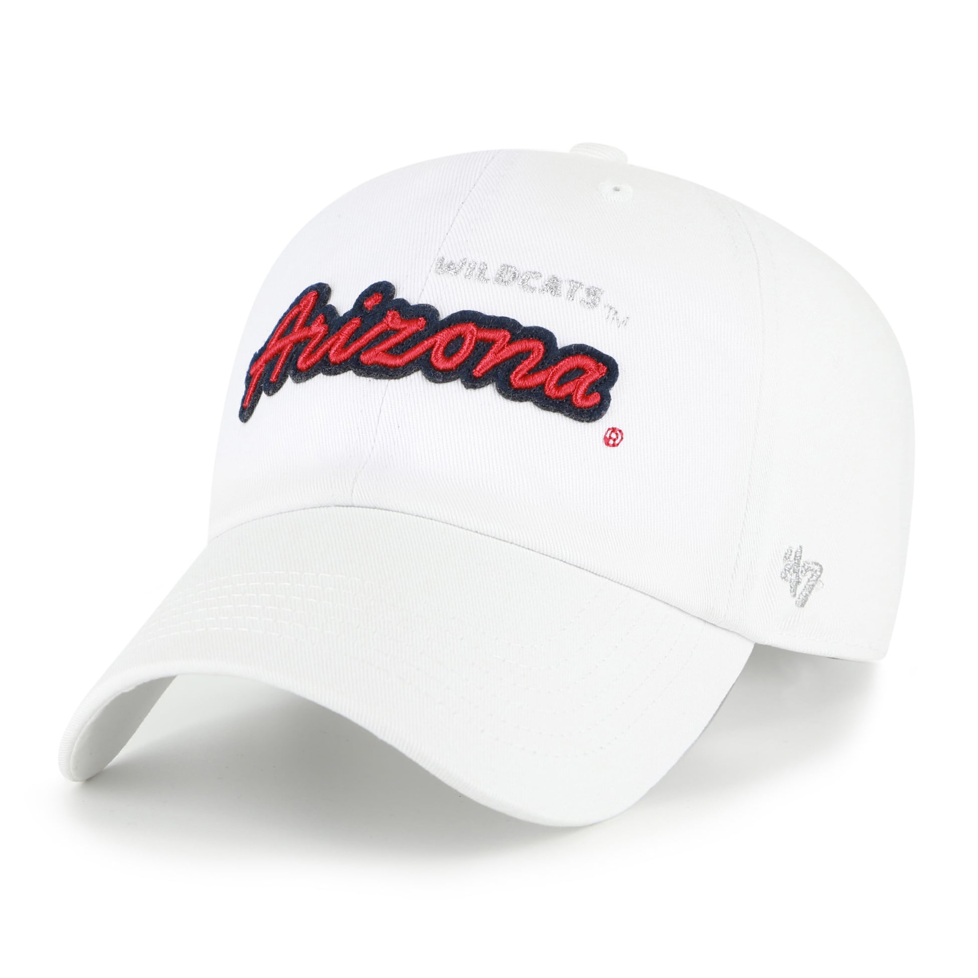 Women's '47 White Arizona Wildcats Trendy Script Clean Up Adjustable Hat