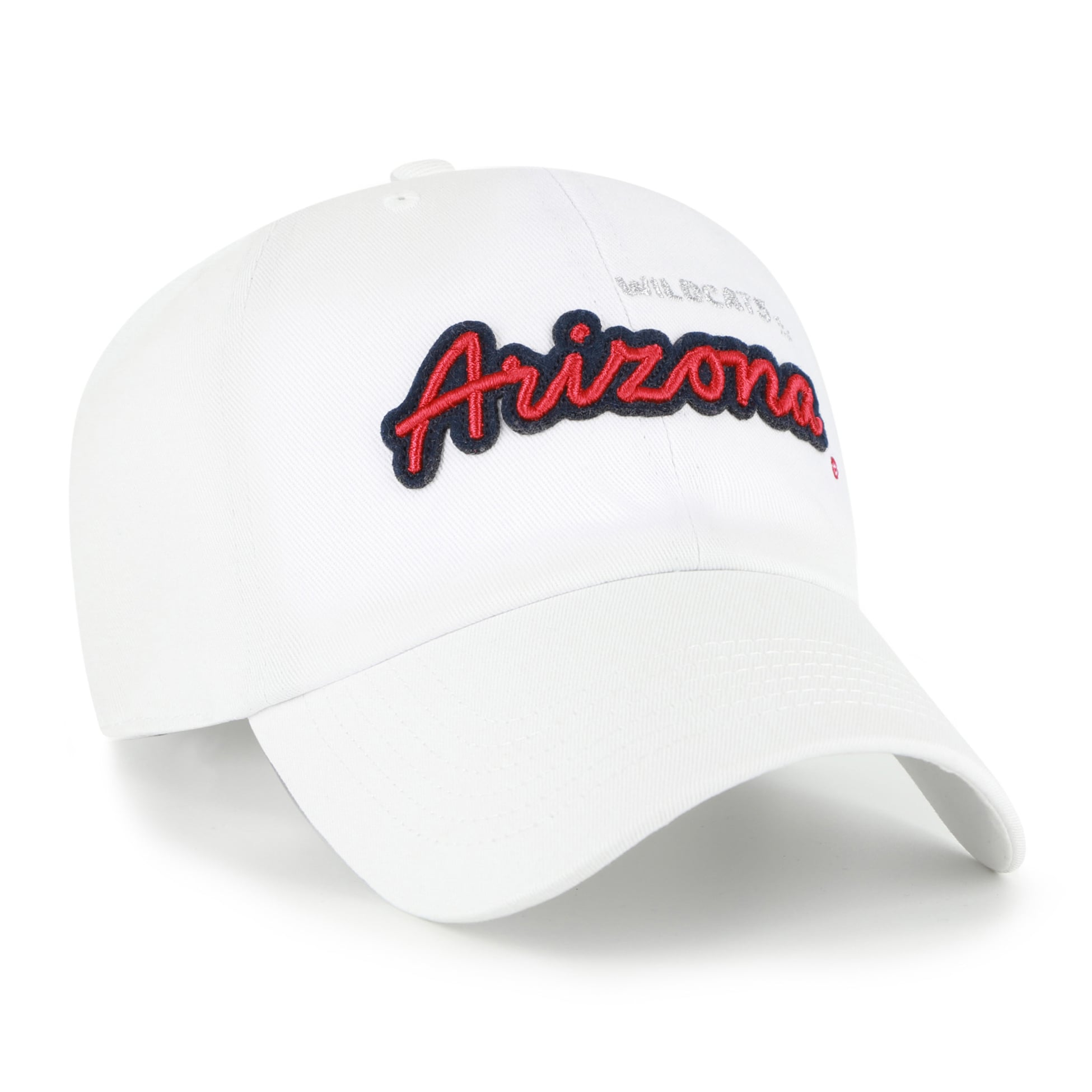 Women's '47 White Arizona Wildcats Trendy Script Clean Up Adjustable Hat