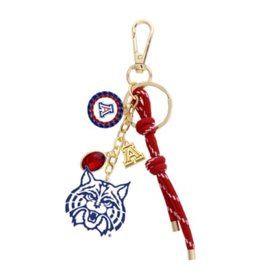 Arizona Wildcats CANVAS Style Women's 18K Gold-Plated Cluster Bag Charm
