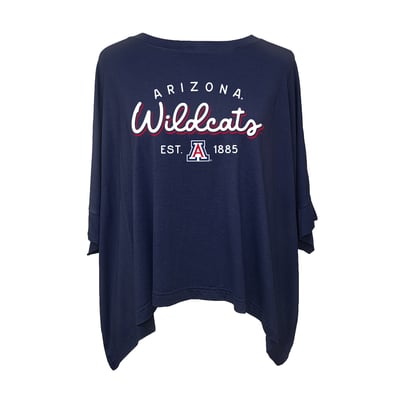 Arizona Wildcats Flying Colors Apparel Women's Felicity Flowy T-Shirt - Navy
