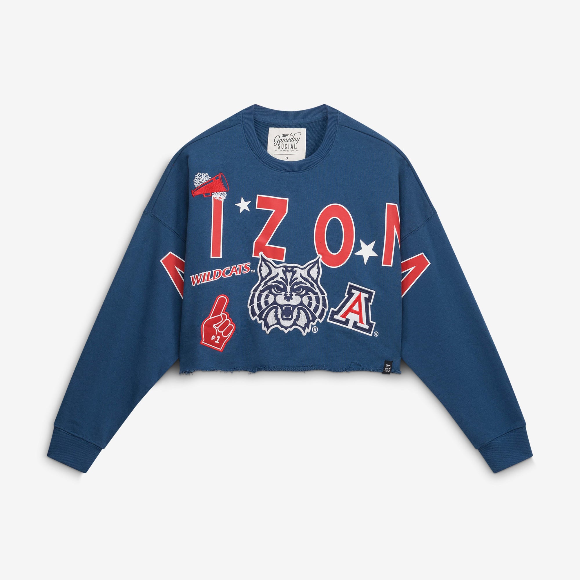 Sweat-shirt à écusson Arizona Wildcats bleu marine pour femmes, édition spéciale jours de match, Phipps
