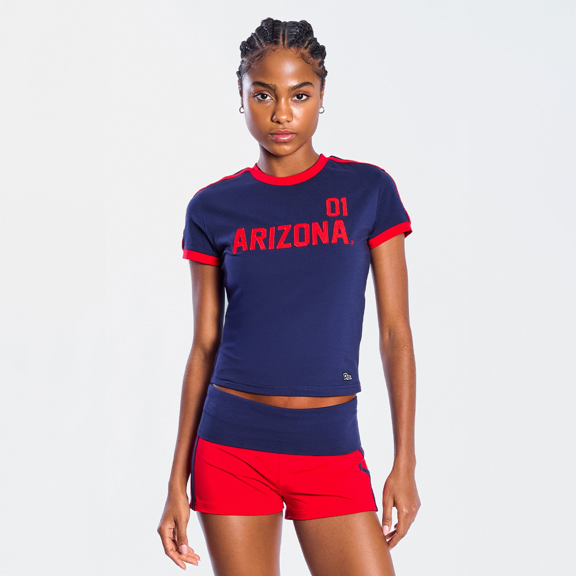 T-shirt bébé court pour gardien de but des Arizona Wildcats, la marque Hype and Vice Navy, femmes