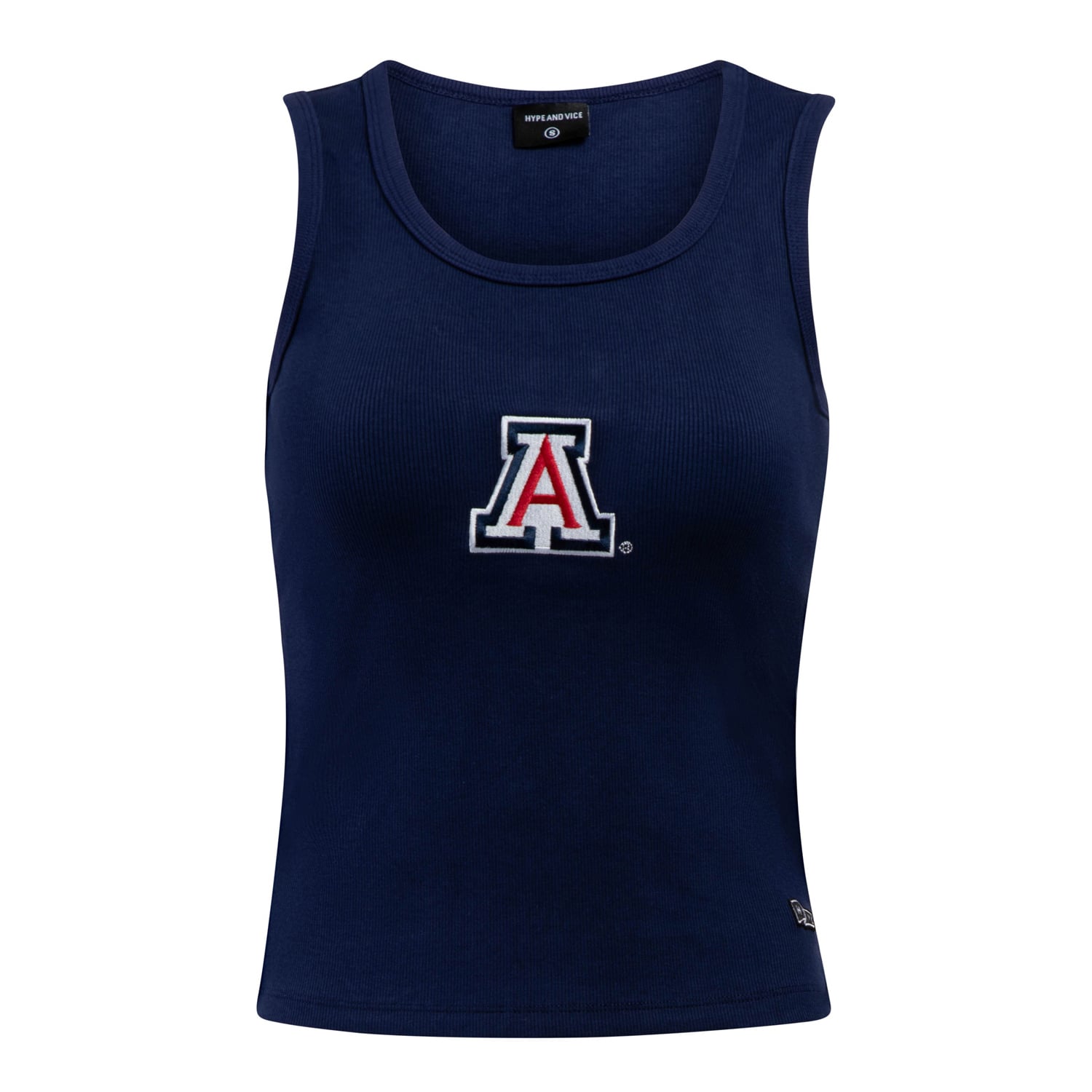 Débardeur côtelé Hype and Vice pour femme, bleu marine, logo principal des Arizona Wildcats
