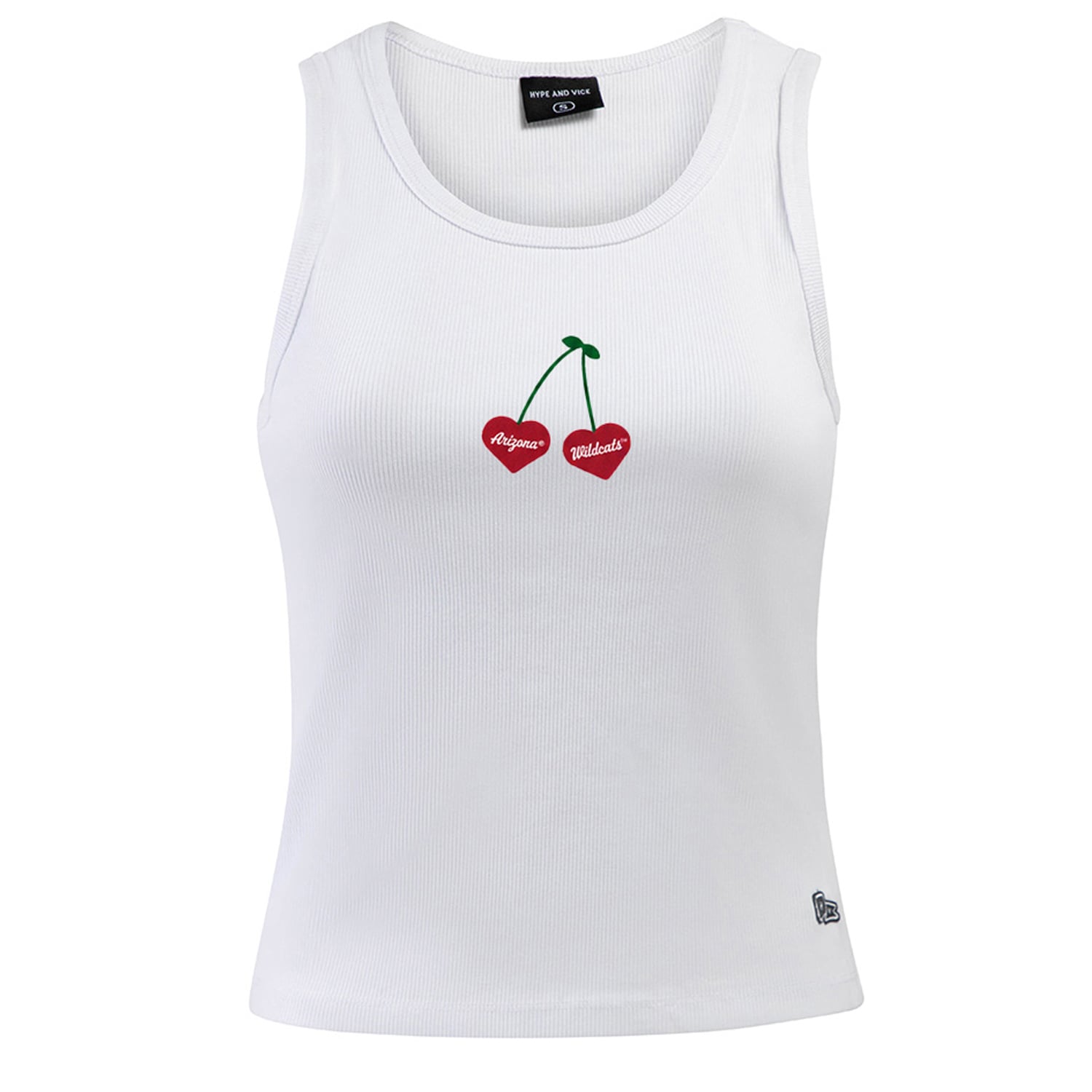 Débardeur court côtelé blanc Arizona Wildcats pour femmes - Hype and Vice