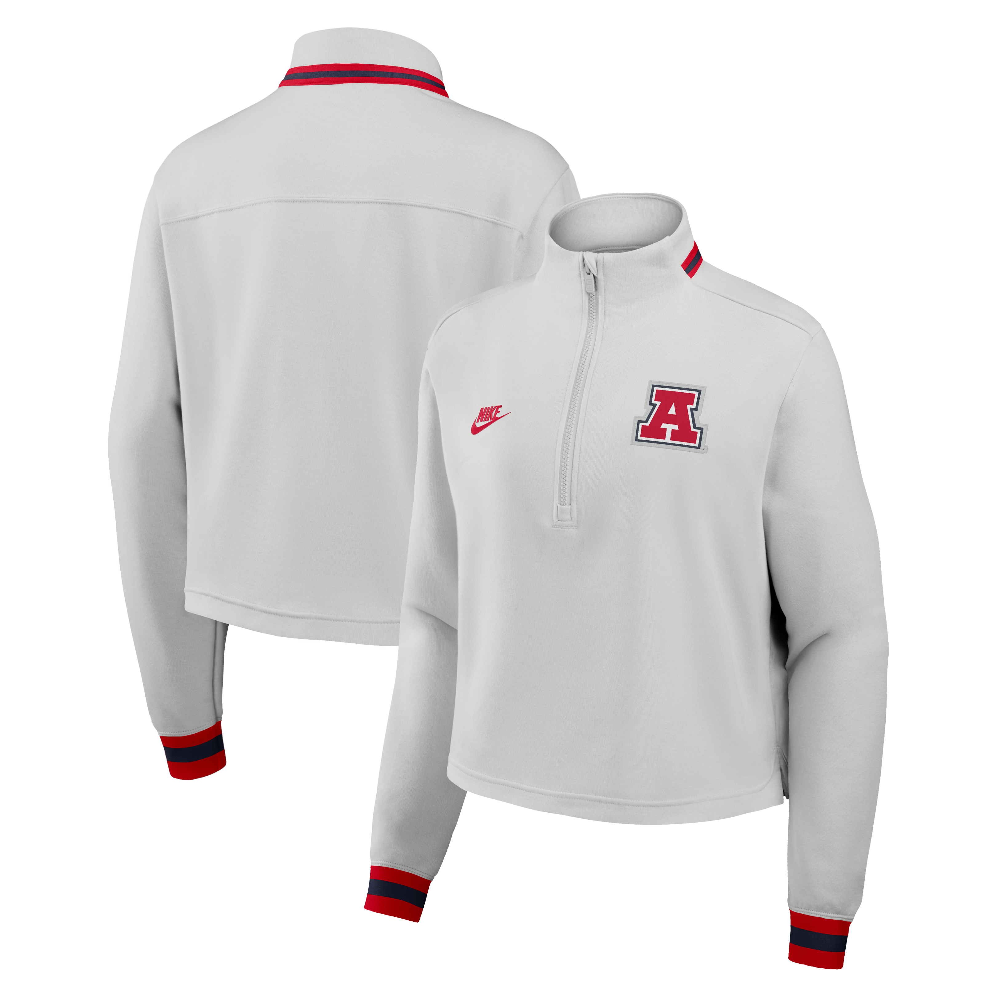 Women's Nike Gray Arizona Wildcats Legacy Heritage Dri-FIT Half-Zip Sweatshirt