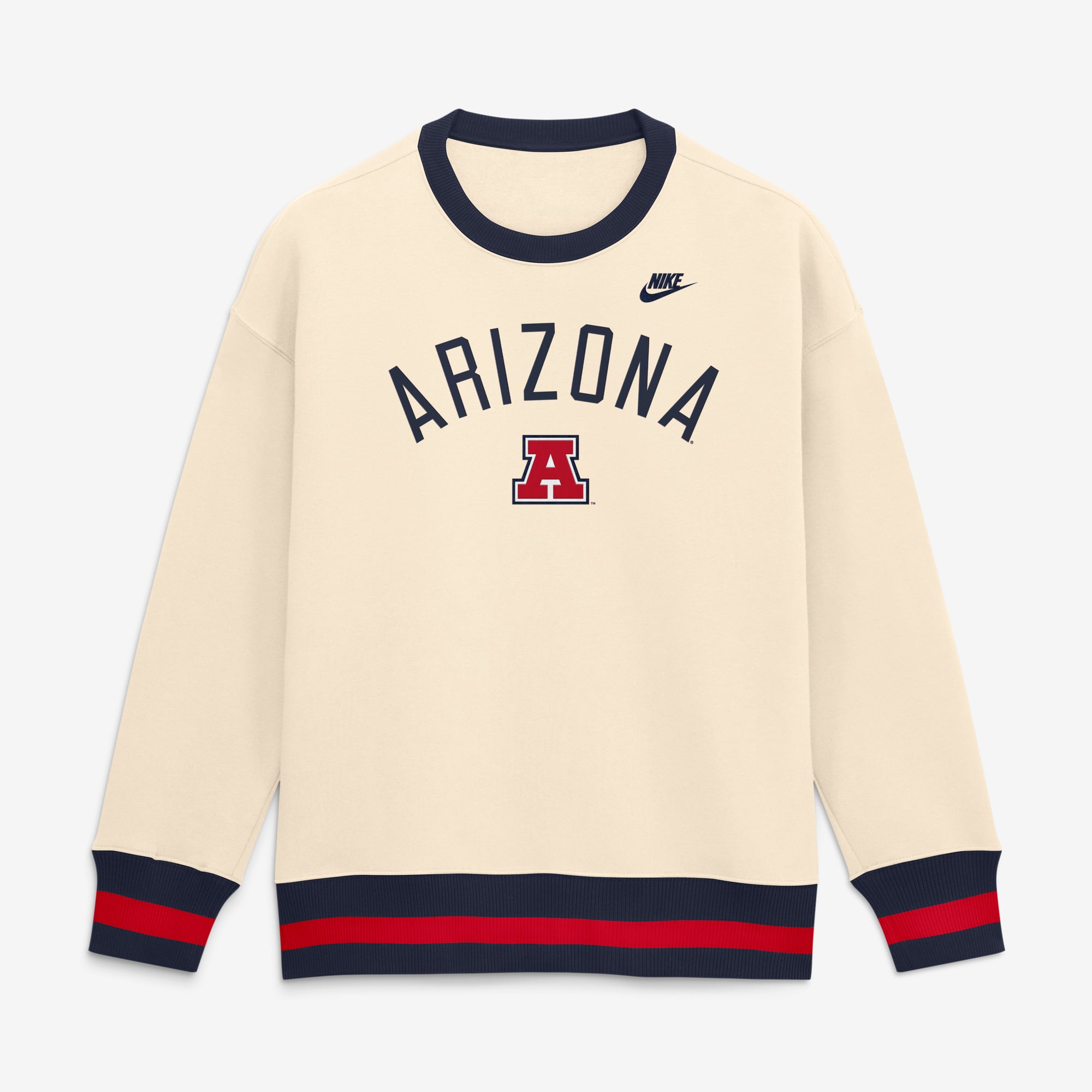 Sweat-shirt Nike Arizona Wildcats oversize Legacy Arch Phoenix, couleur naturelle, pour femme