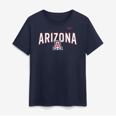  Arizona Wildcats Nike Women's Arch Logo T-Shirt - Navy
