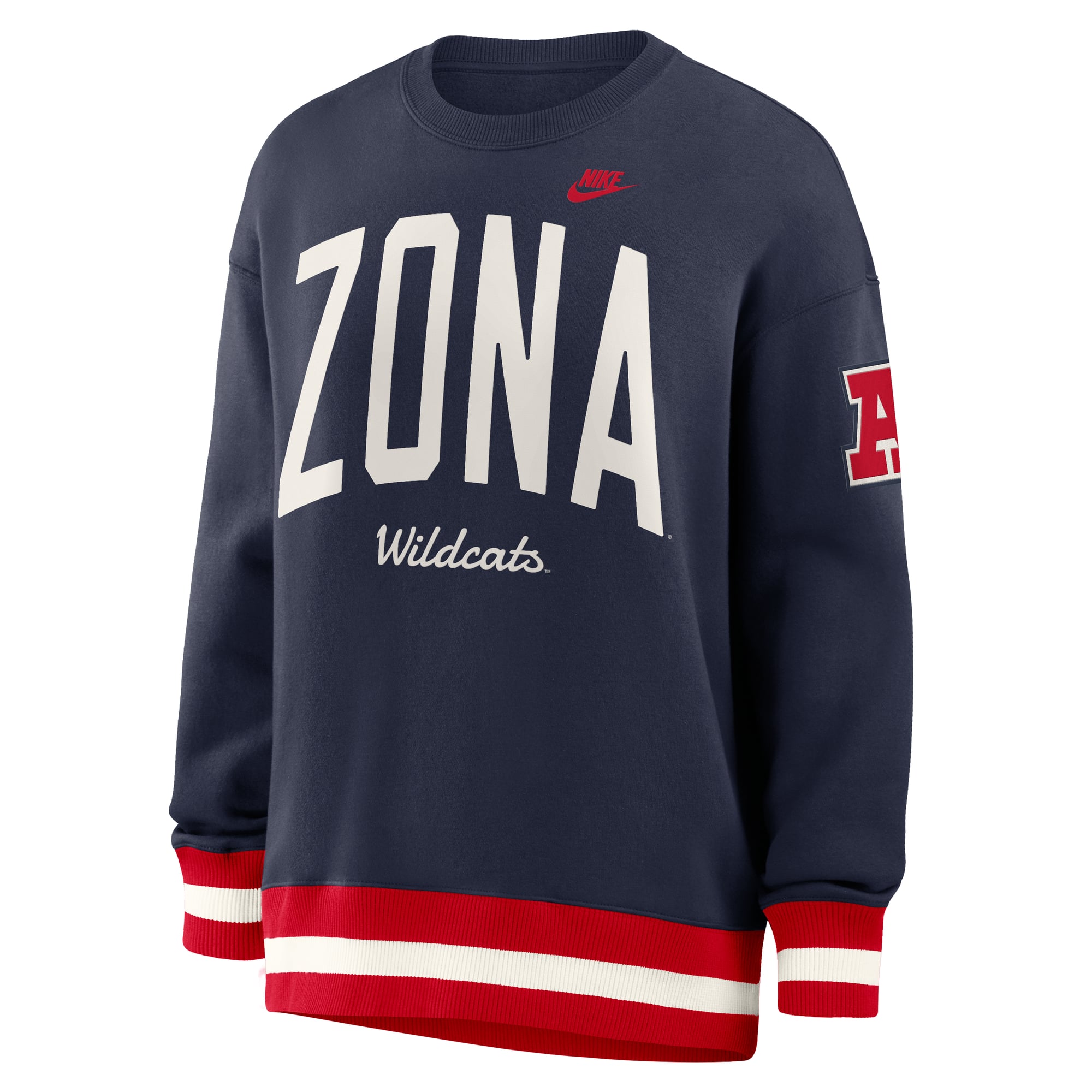 Sweat-shirt oversize Nike Legacy Arch Phoenix pour femme, bleu marine, Arizona Wildcats