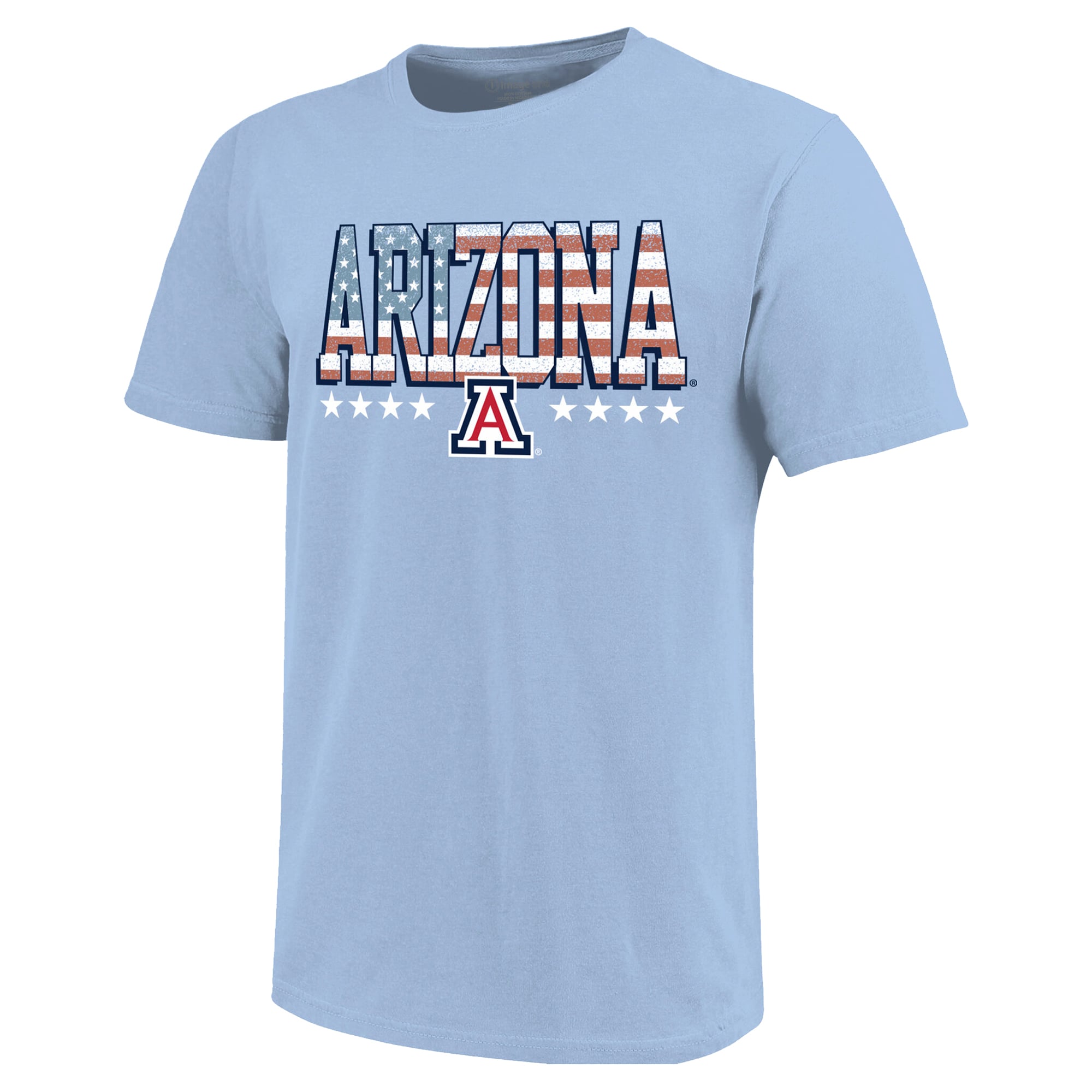 T-shirt bleu clair pour jeunes Arizona Wildcats avec drapeau américain
