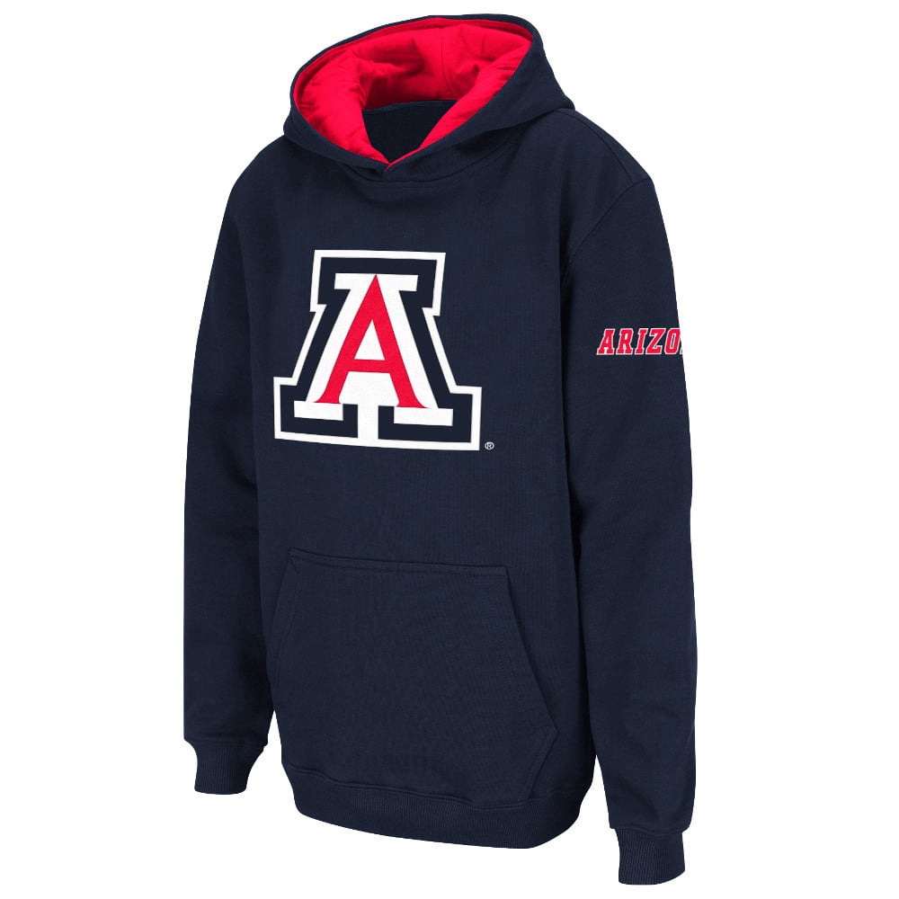 Youth Stadium Athletic Navy Arizona Wildcats Big Logo Pullover Hoodie