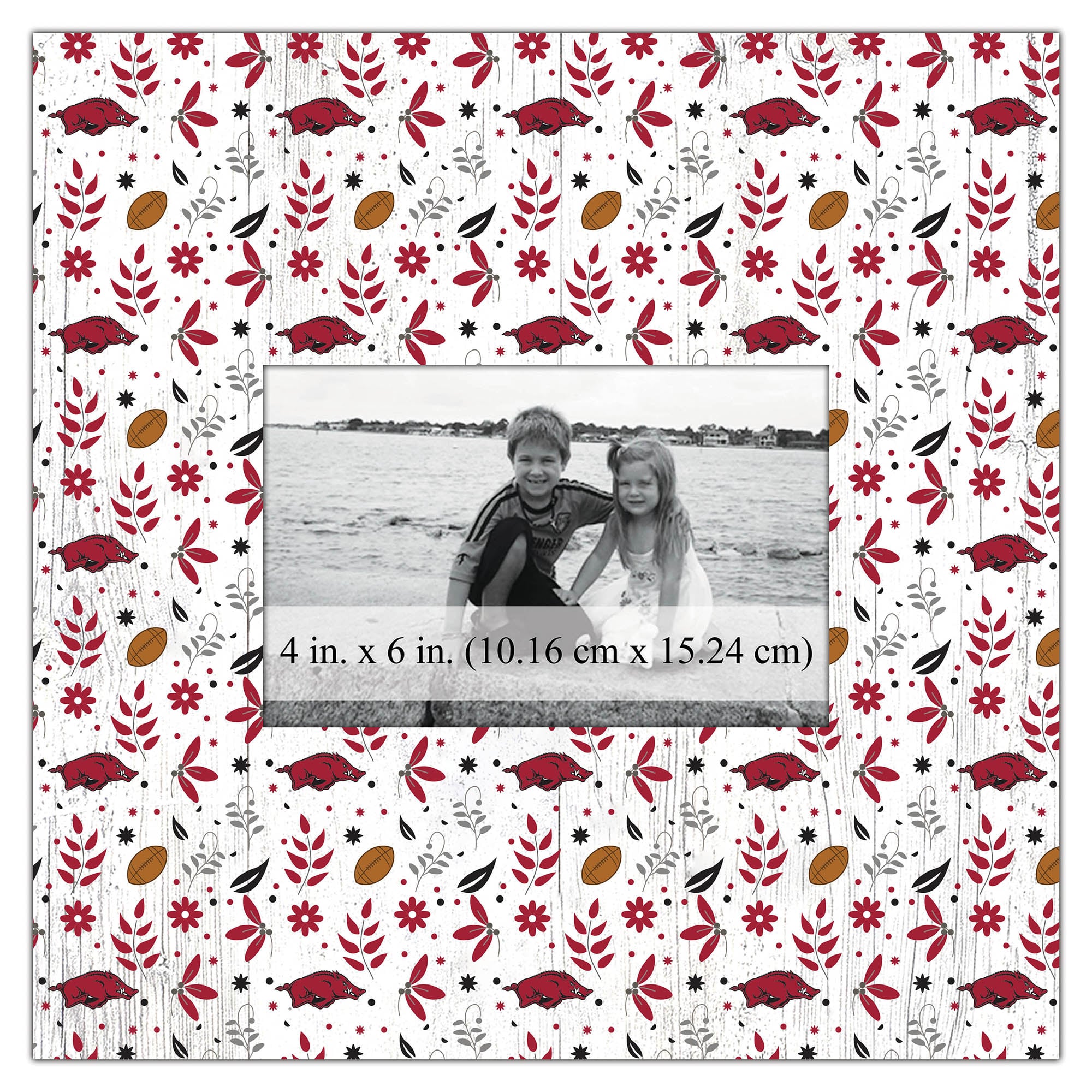 Arkansas Razorbacks Frame Arkansas Razorbacks 10'' x 10'' Floral Pattern Frame