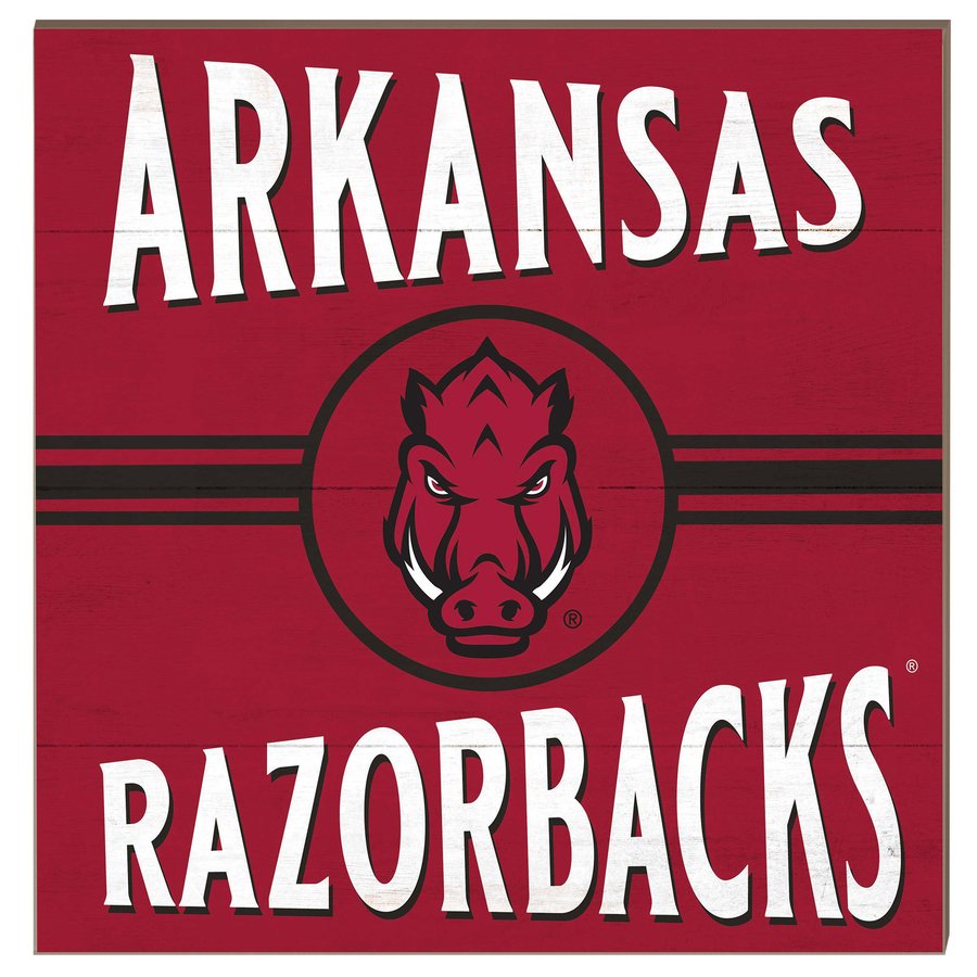Arkansas Razorbacks Hand Sign Arkansas Razorbacks 10'' x 10'' Retro Team Sign