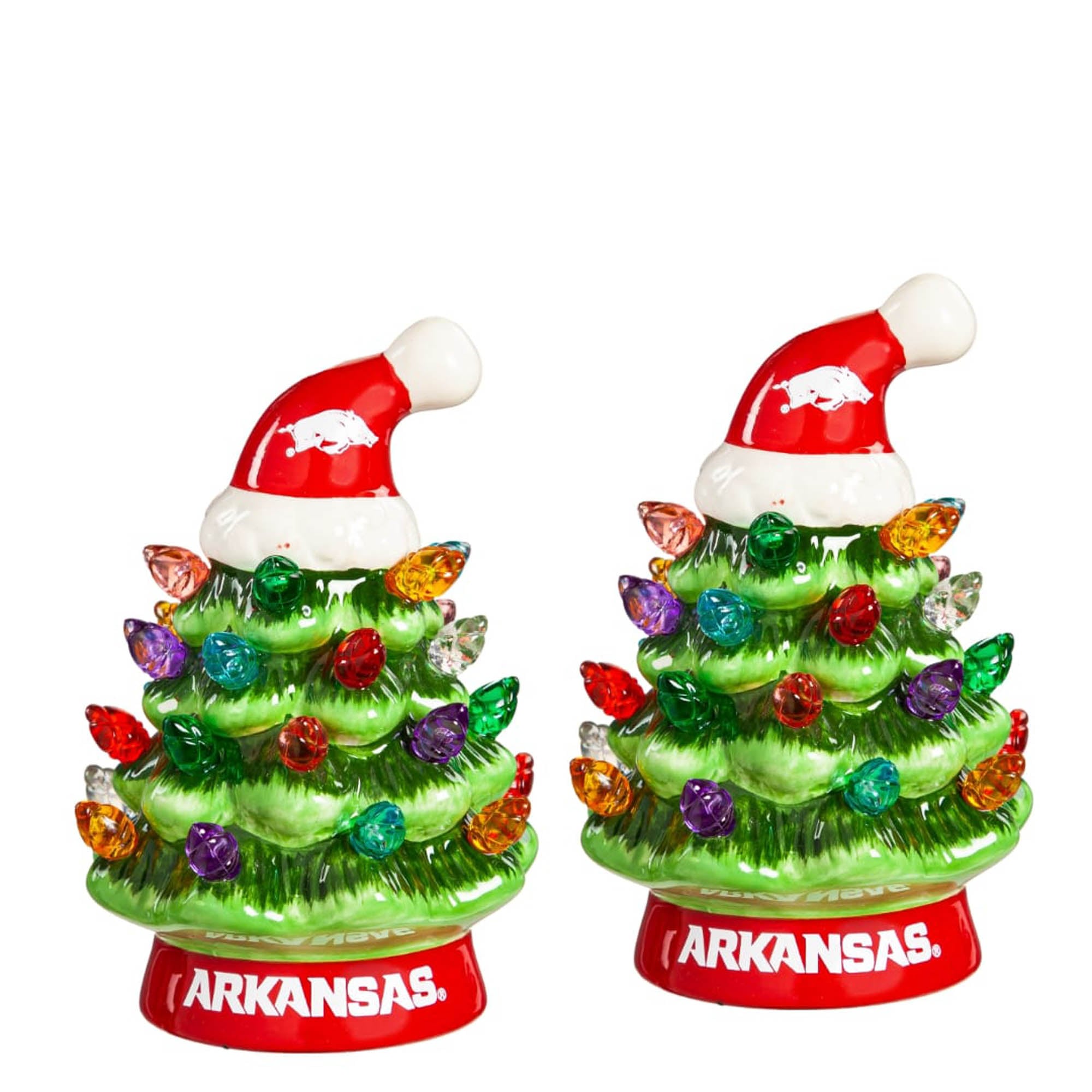Arkansas Razorback String Lights Red And White Razorback Tree For The