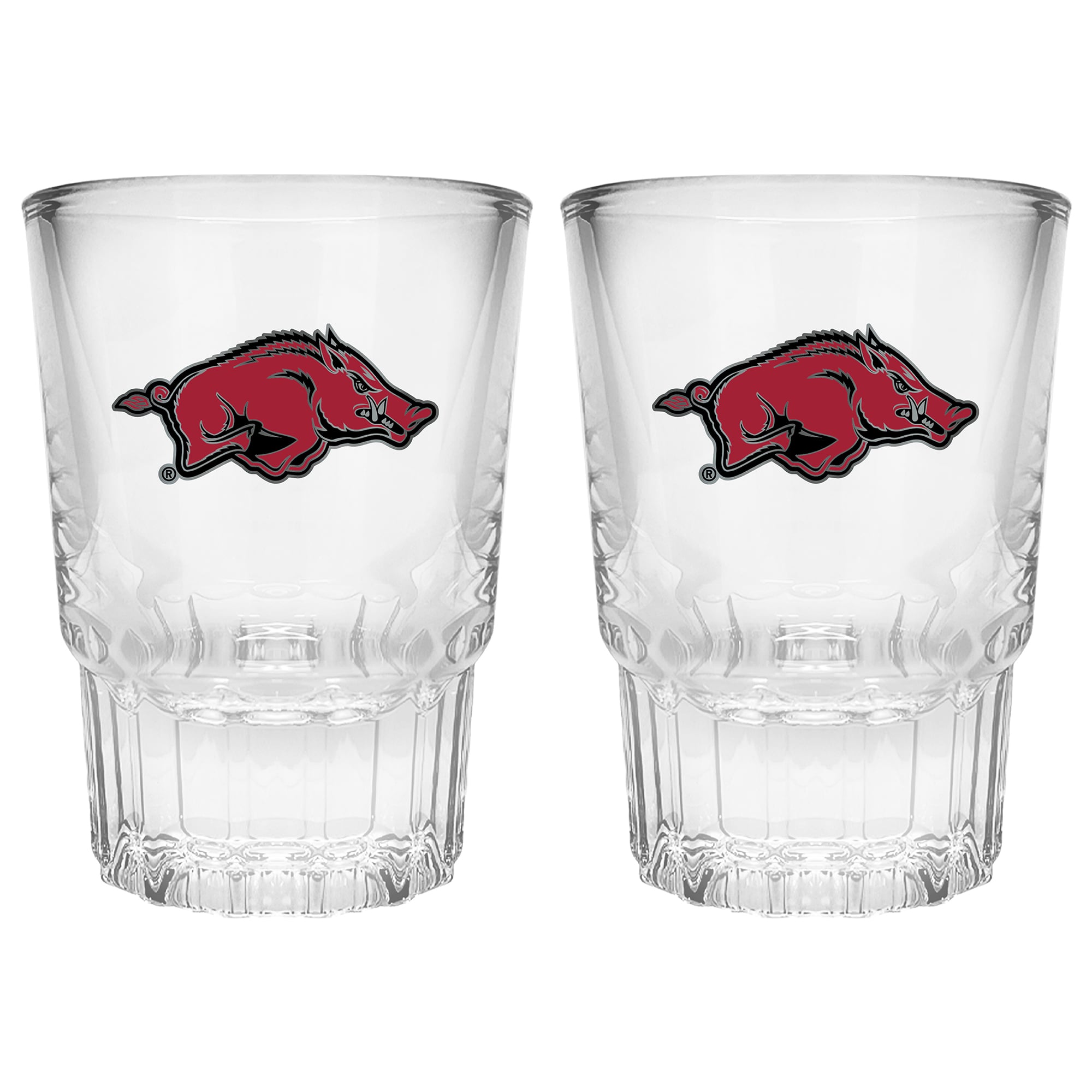 Arkansas Razorbacks 2-Piece Prism Shot Glass Set