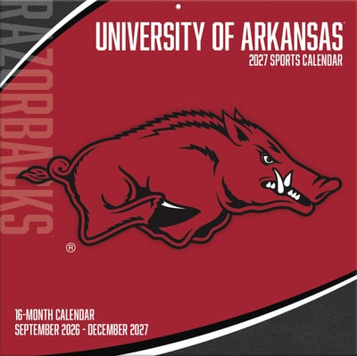 Arkansas Razorbacks 2027 12” x 12” Team Wall Calendar
