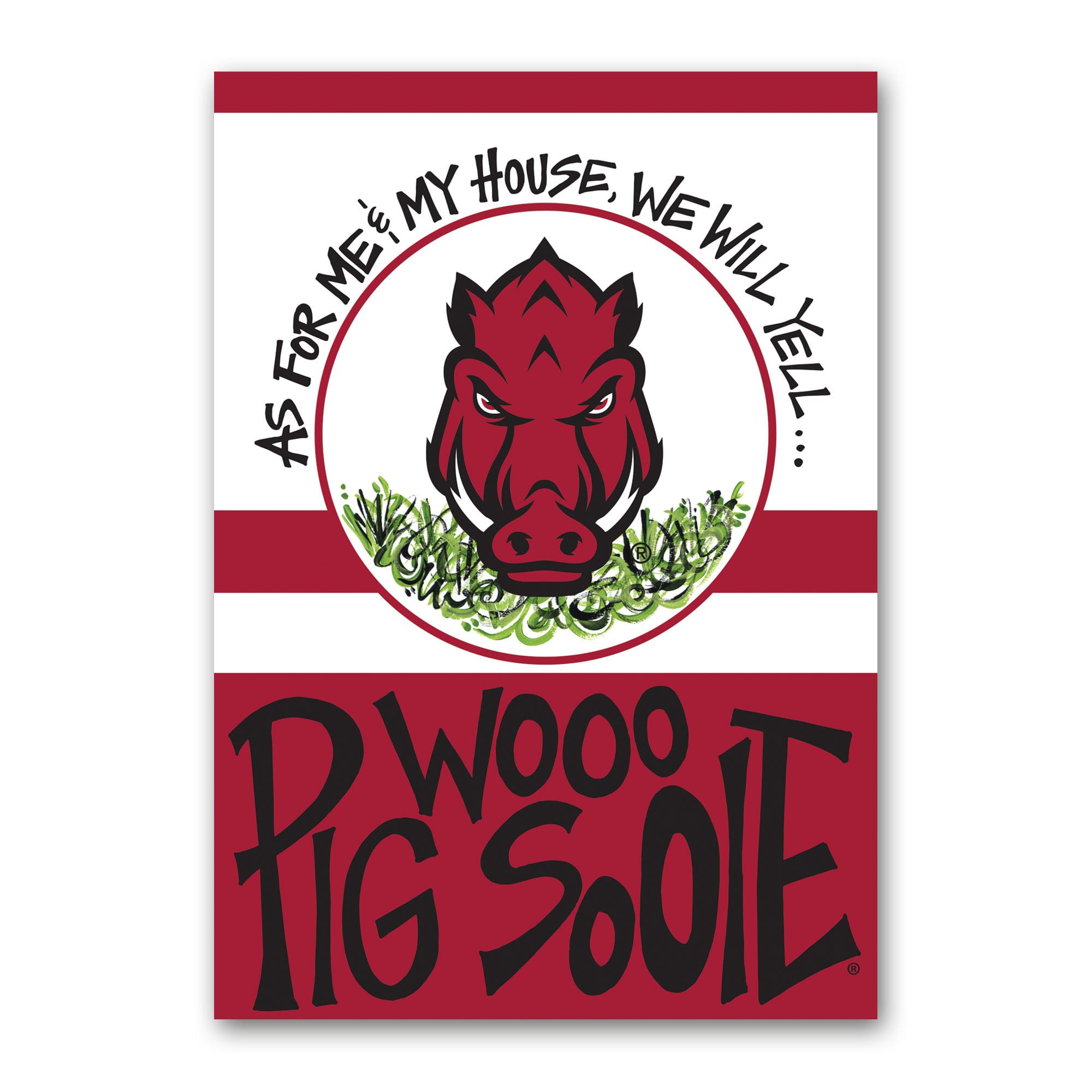 Drapeau de maison double face Arkansas Razorbacks 28" x 40"