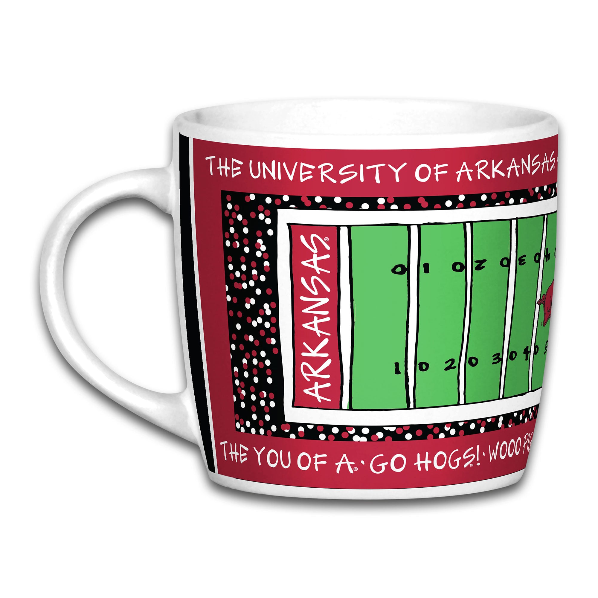 Mug de stade Arkansas Razorbacks de 887 ml (30 oz).