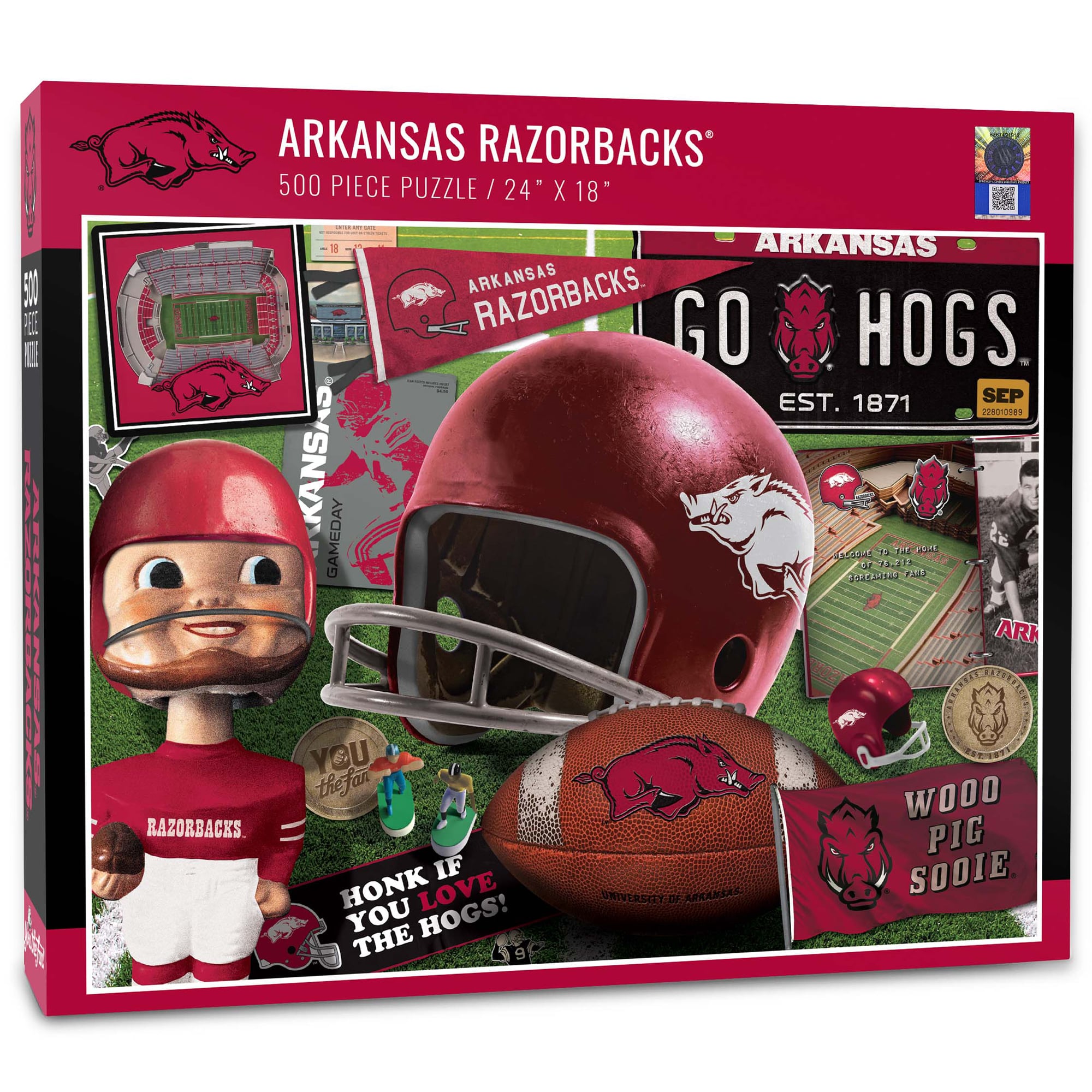 Arkansas Razorbacks Retro Arkansas Razorbacks 500-Piece Retro Series Puzzle