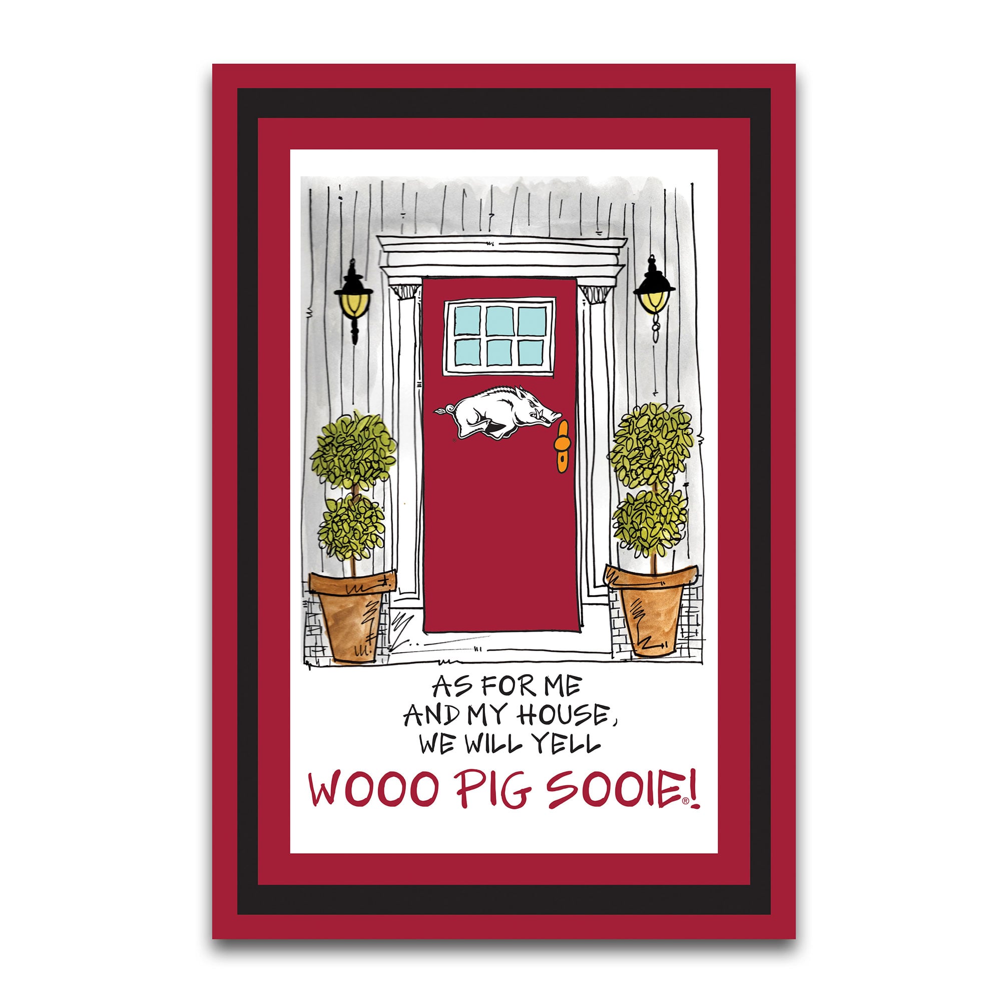 Drapeau de jardin Arkansas Razorbacks « As For Me » 30 x 45 cm