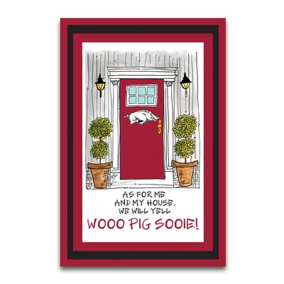 Drapeau de jardin Arkansas Razorbacks « As For Me » 30 x 45 cm