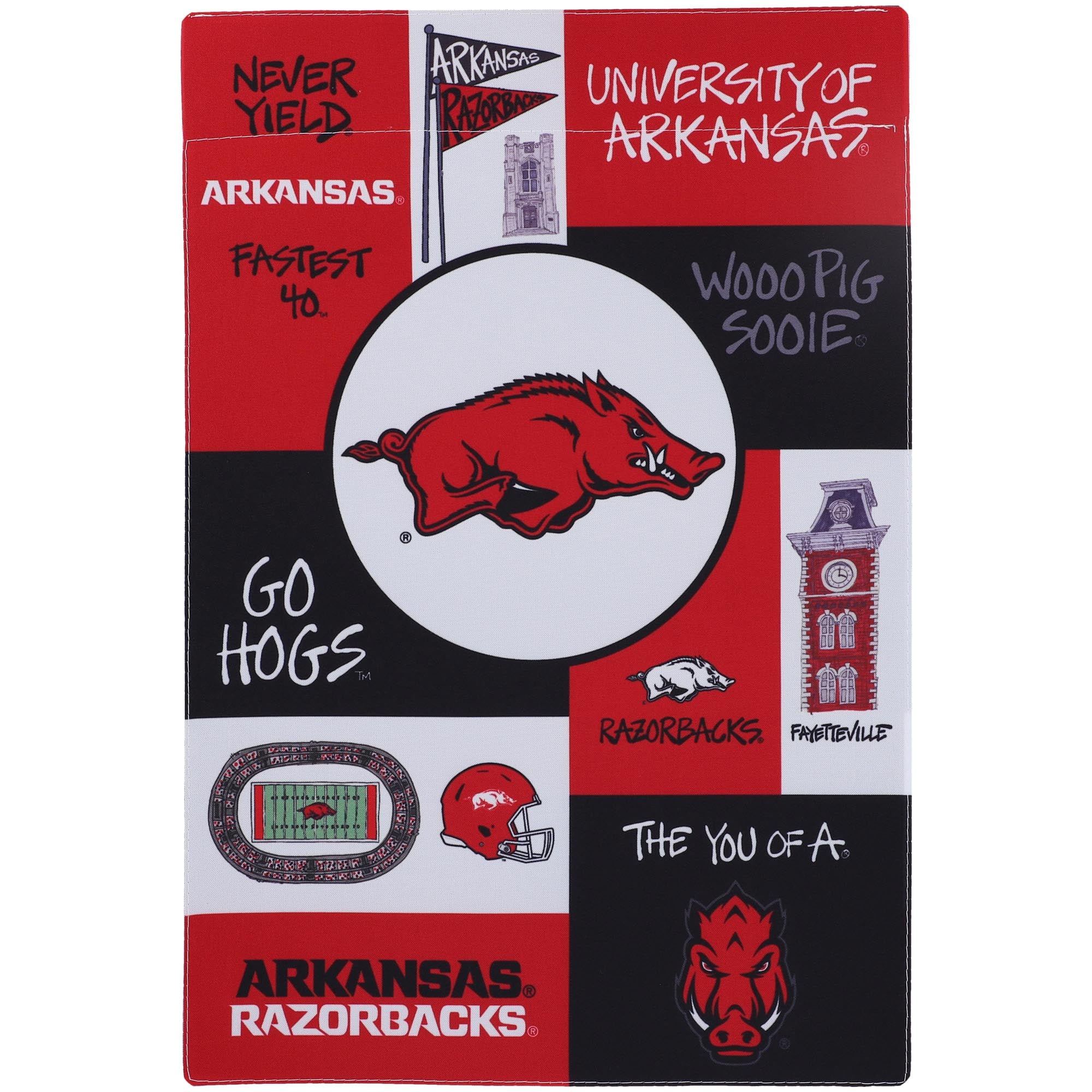 Arkansas Razorbacks Collage Drapeau de jardin