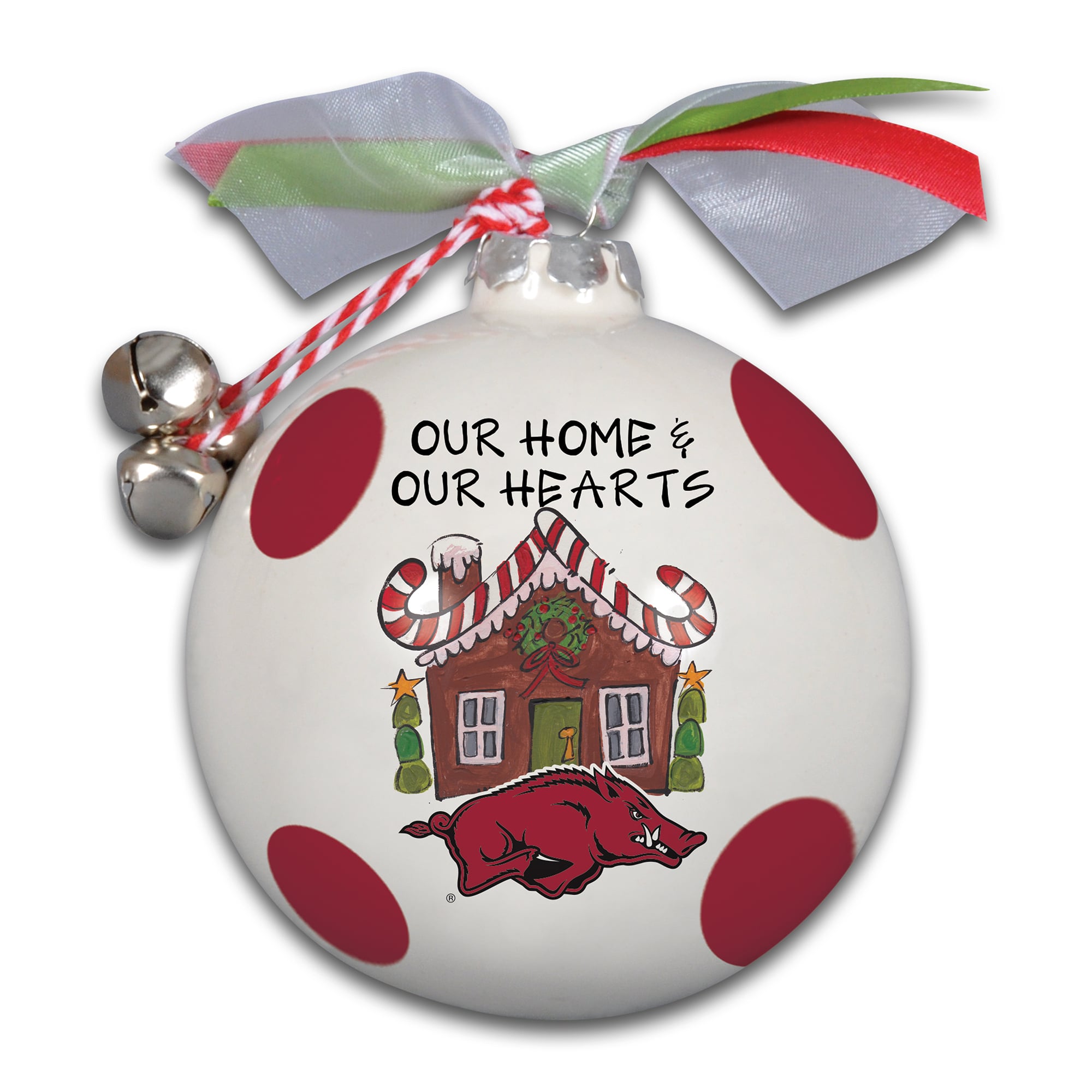 Ornement Arkansas Razorbacks Home & Hearts