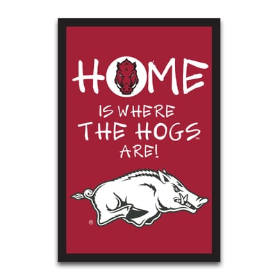 Drapeau de jardin Arkansas Razorbacks « Home Is Where » (30 x 45 cm)