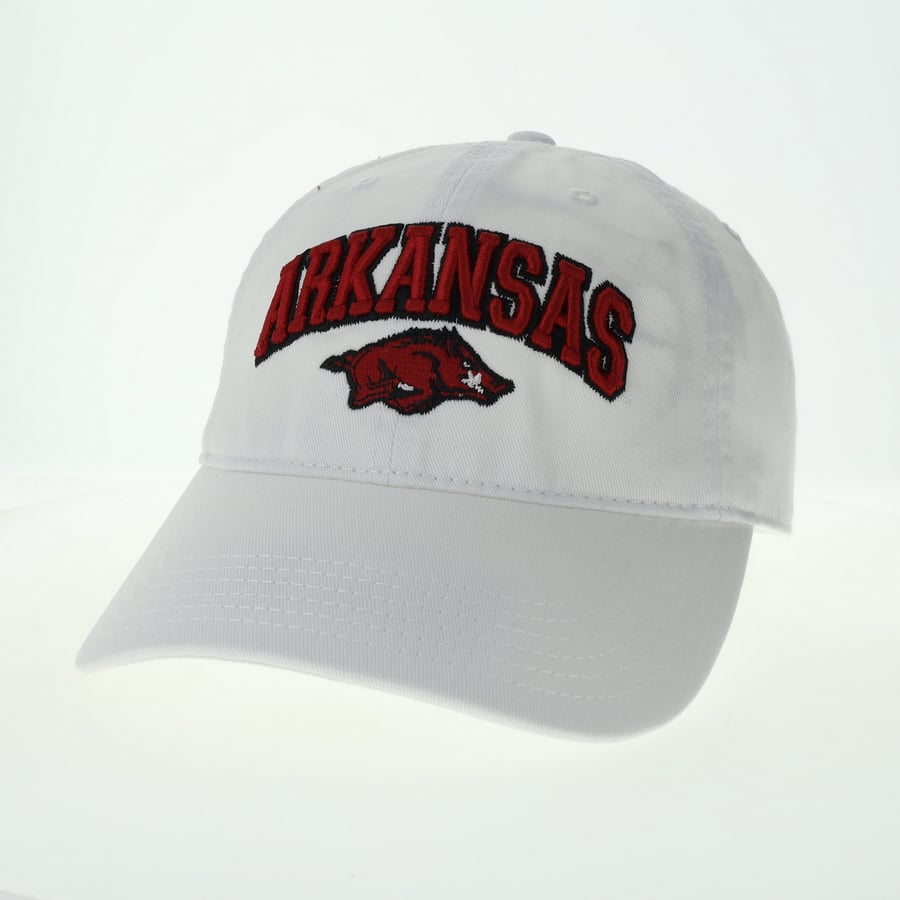 Men's The Game White Arkansas Razorbacks Classic Bar Adjustable Hat ...