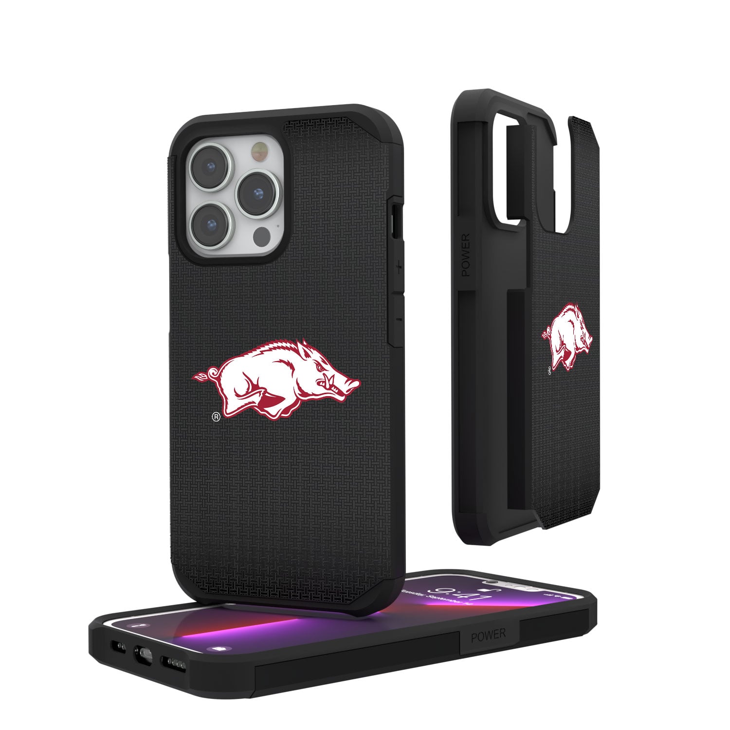 Arkansas Razorbacks Linen Logo iPhone Rugged Case
