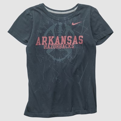 Arkansas Razorbacks Nike 2010s T-shirt - Black - XS by Fanatics Real Vintage