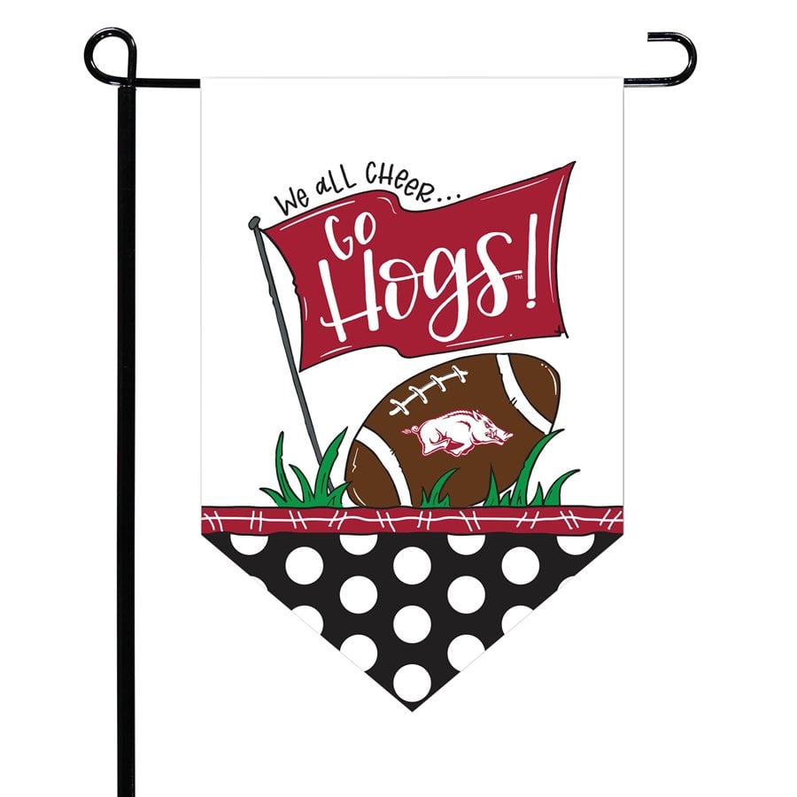 Drapeau de jardin pointu des Arkansas Razorbacks