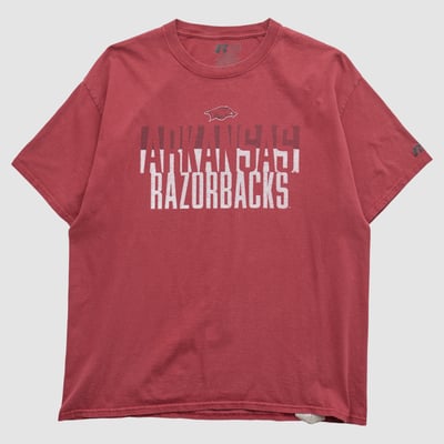 Arkansas Razorbacks Russell 2010s T-shirt - Red - L by Fanatics Real Vintage