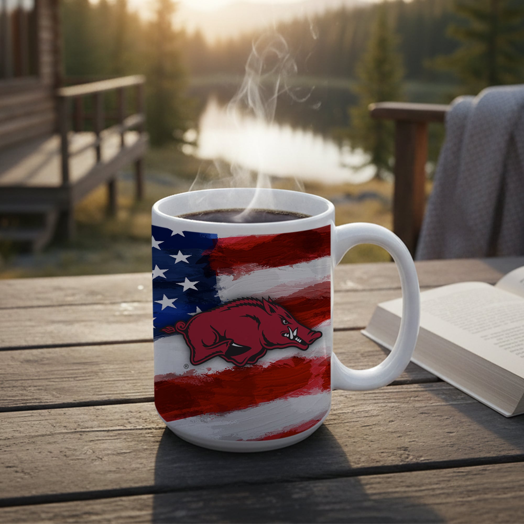 Arkansas Razorbacks Two-Pack 15oz. Americana Mug Set