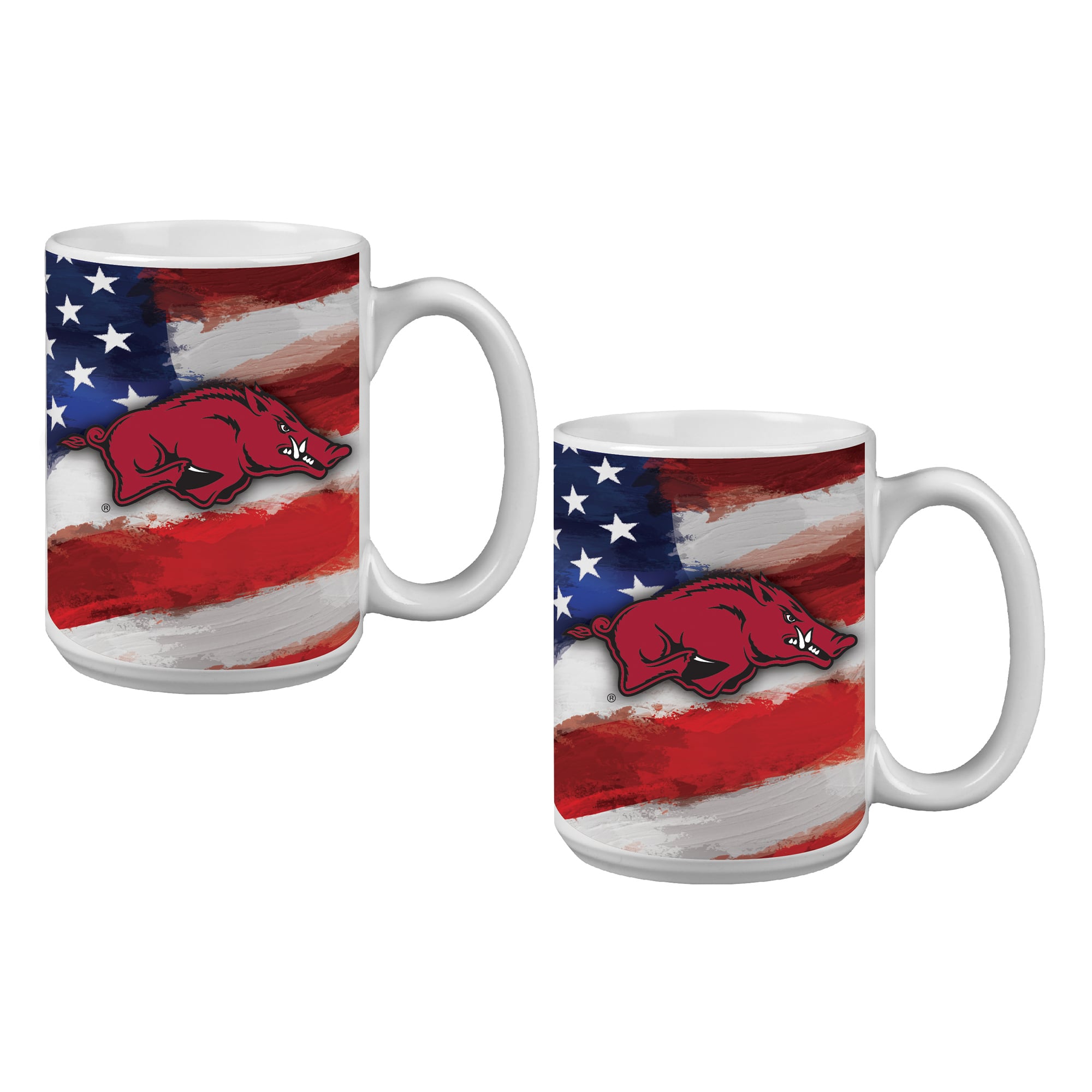 Arkansas Razorbacks  Two-Pack 15oz. Americana Mug Set
