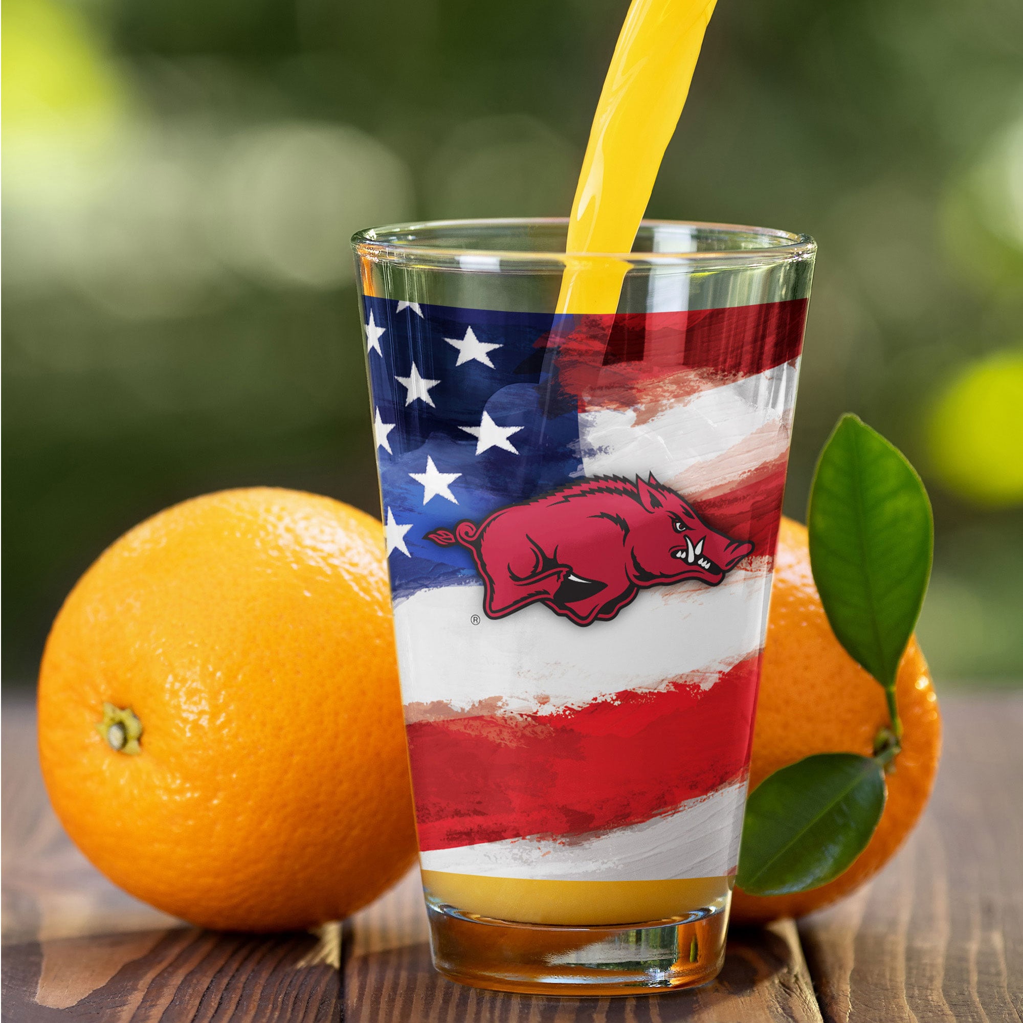 Arkansas Razorbacks Two-Pack 16oz. Americana Pint Glass Set